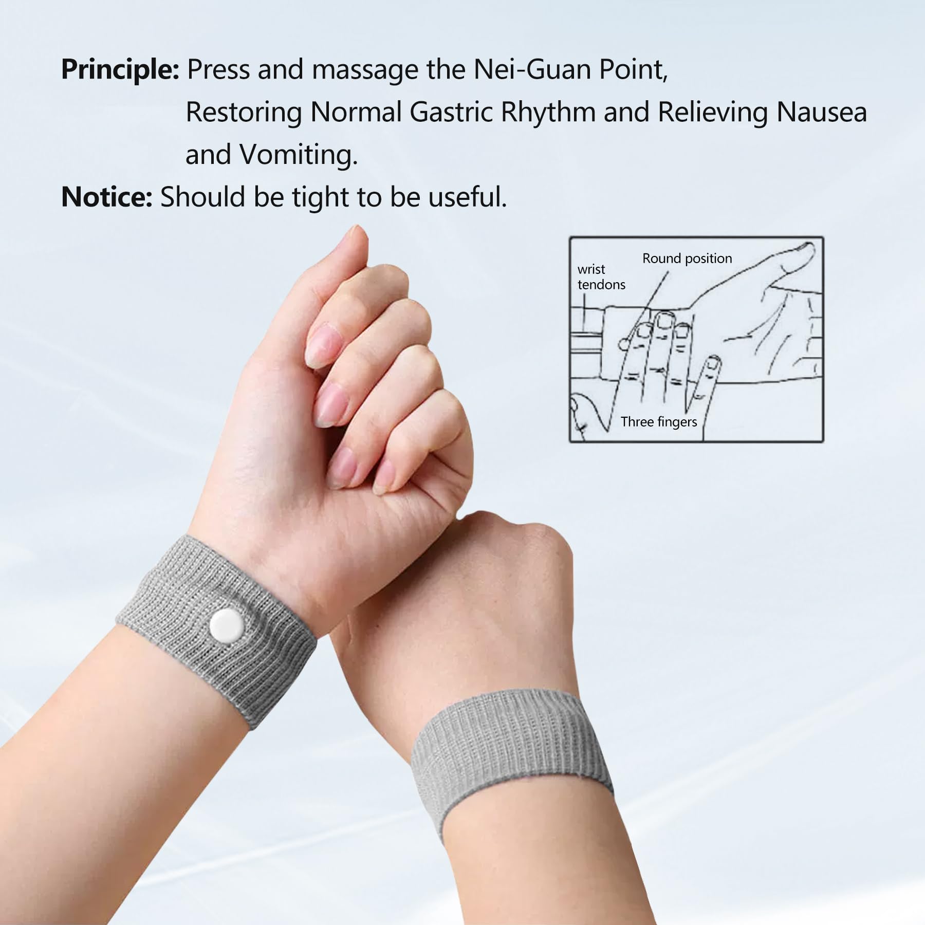 COMFYTHERA Utilisation en voyage poignet: solution discrète pour les trajets.
