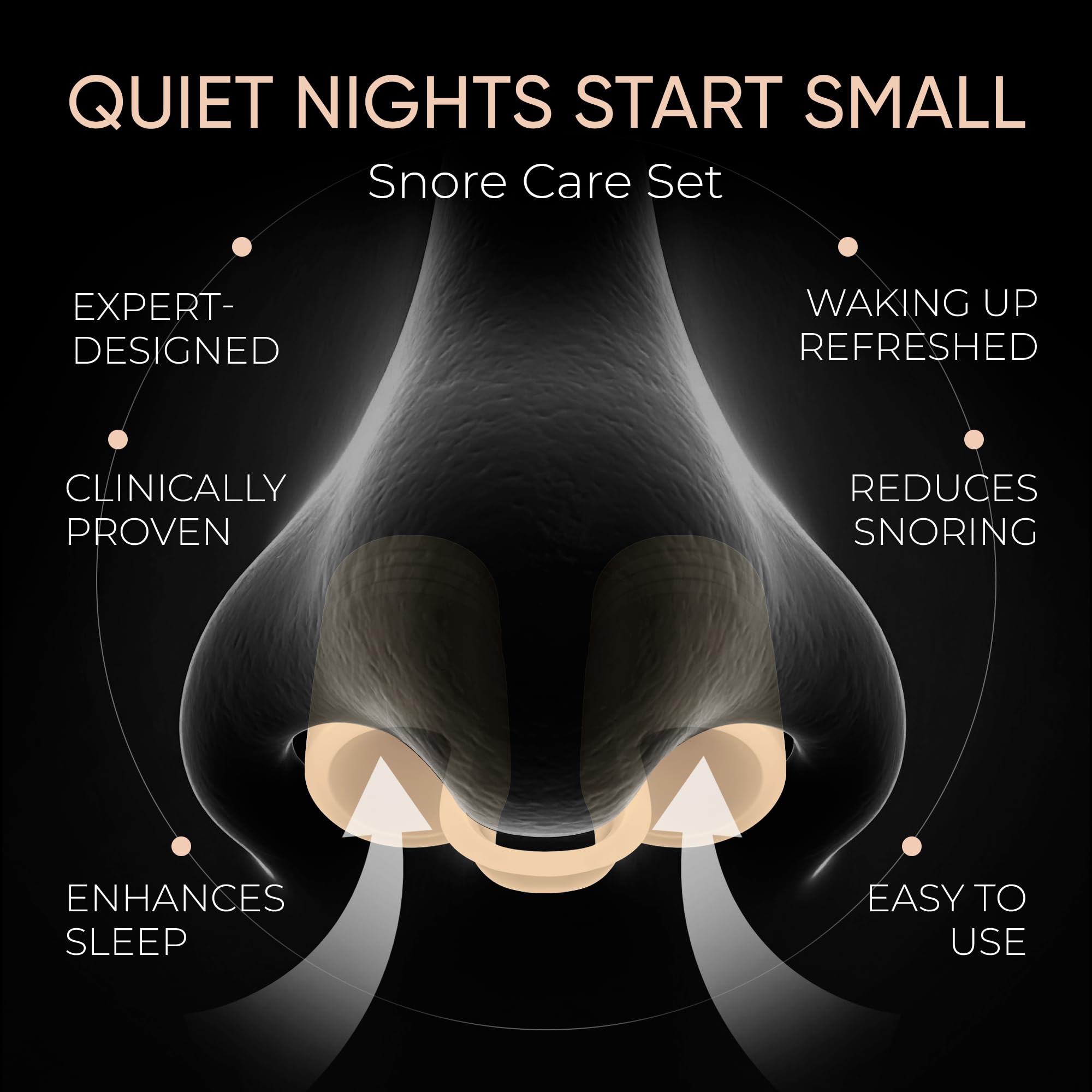 Commanding Life dilateurs nasaux – 4 tailles pour trouver le meilleur confort et passage d’air.