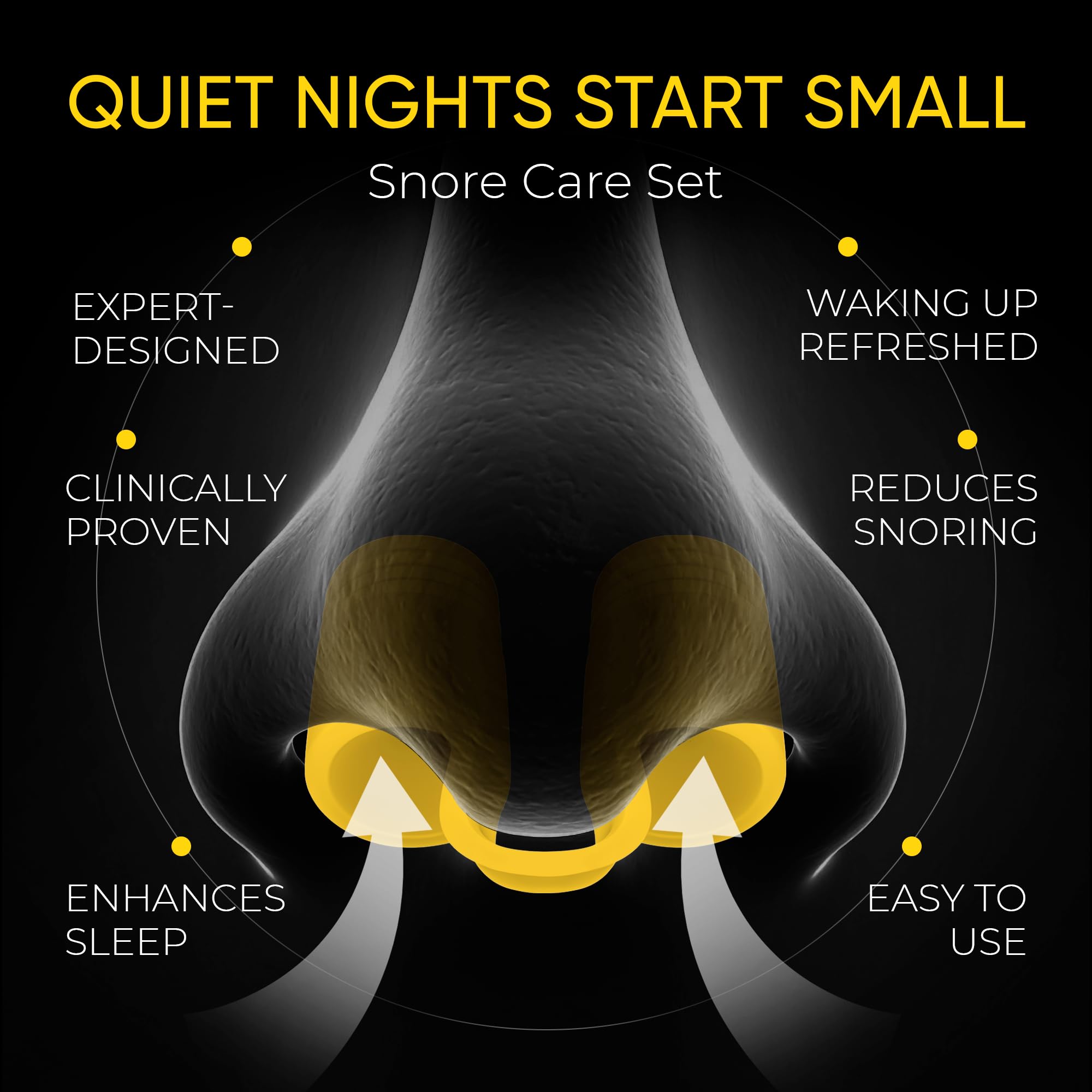 Confort peau souple avec Commanding Life, dilateurs nasaux agréables toute la nuit