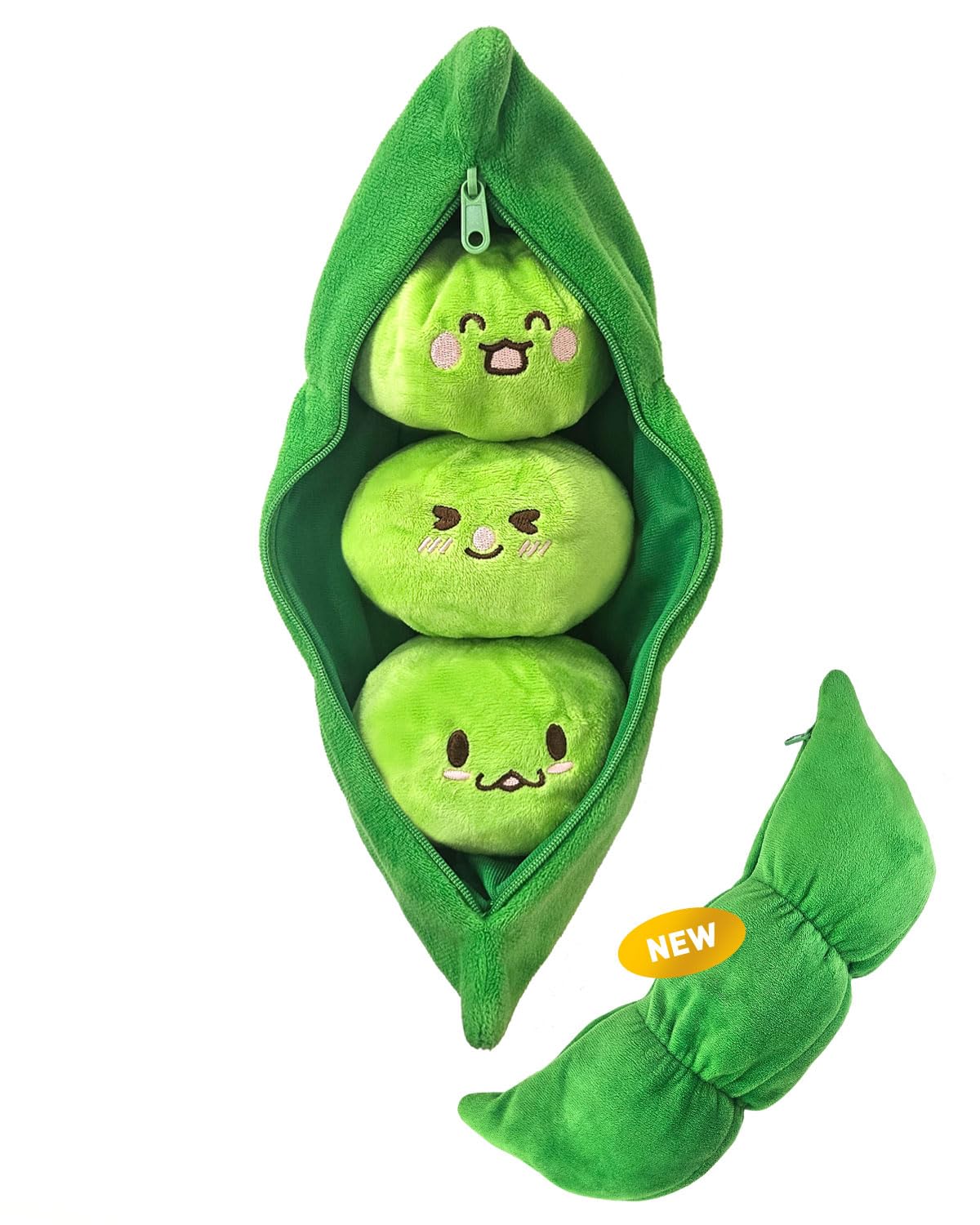 Comoil Pois dans une Gousse : peluche chauffante 33 cm apportant chaleur douce et réconfort