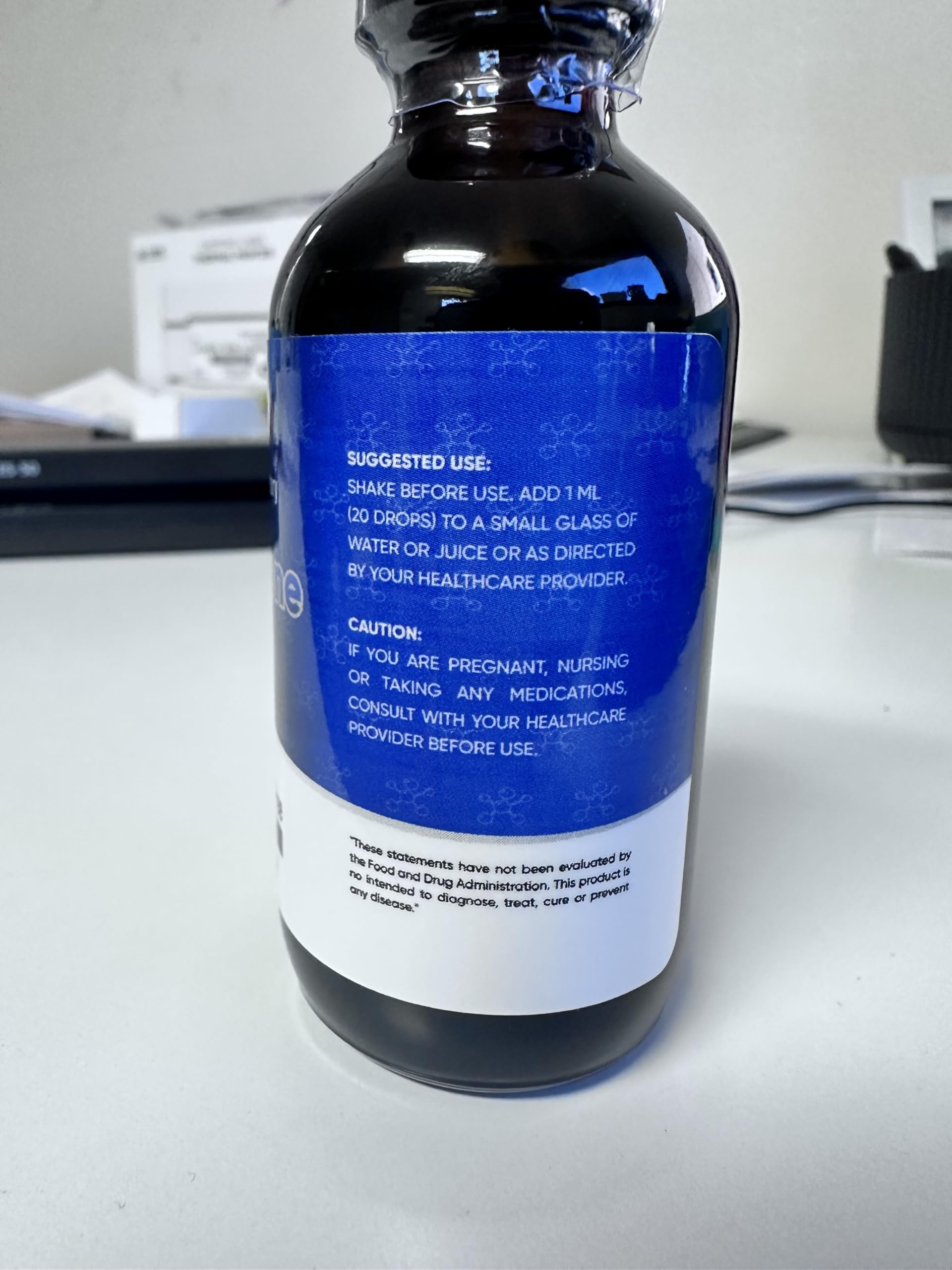 Conditionnement en verre préservant la puissance et la stabilité du produit.