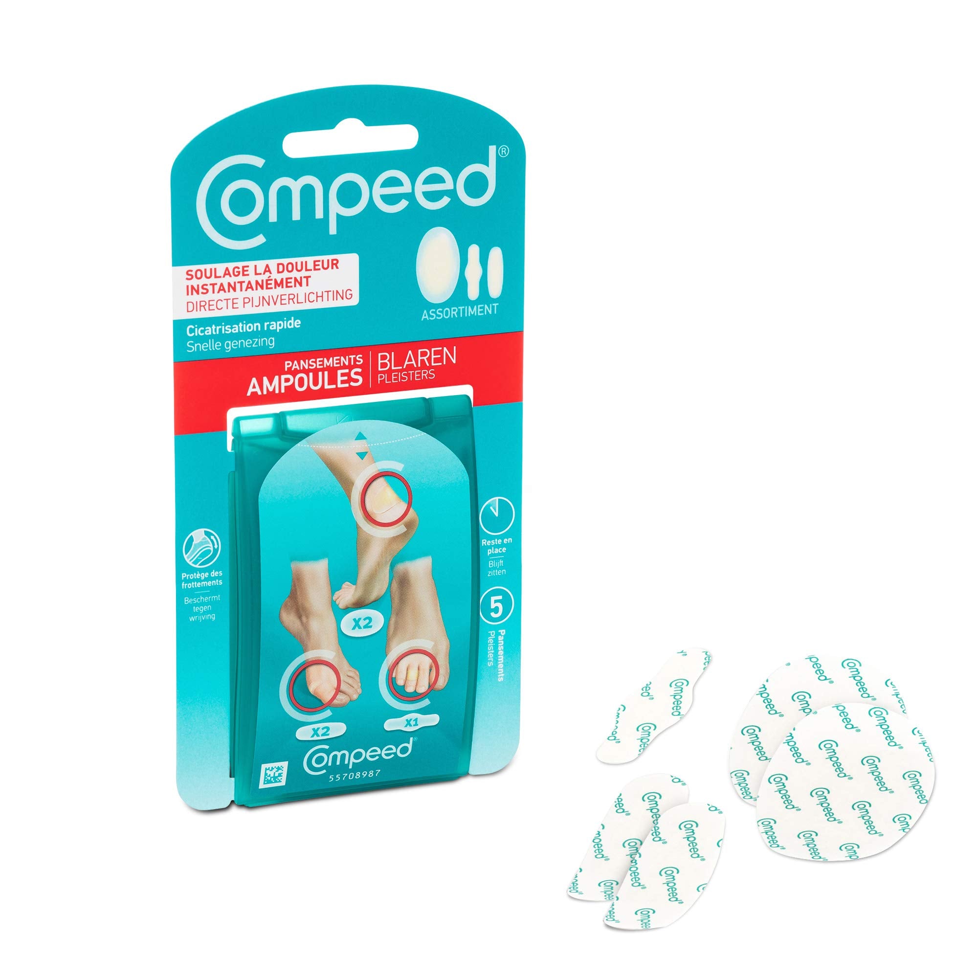 Compeed pansement ampoules orteil – adhérence fiable et confort quotidien.