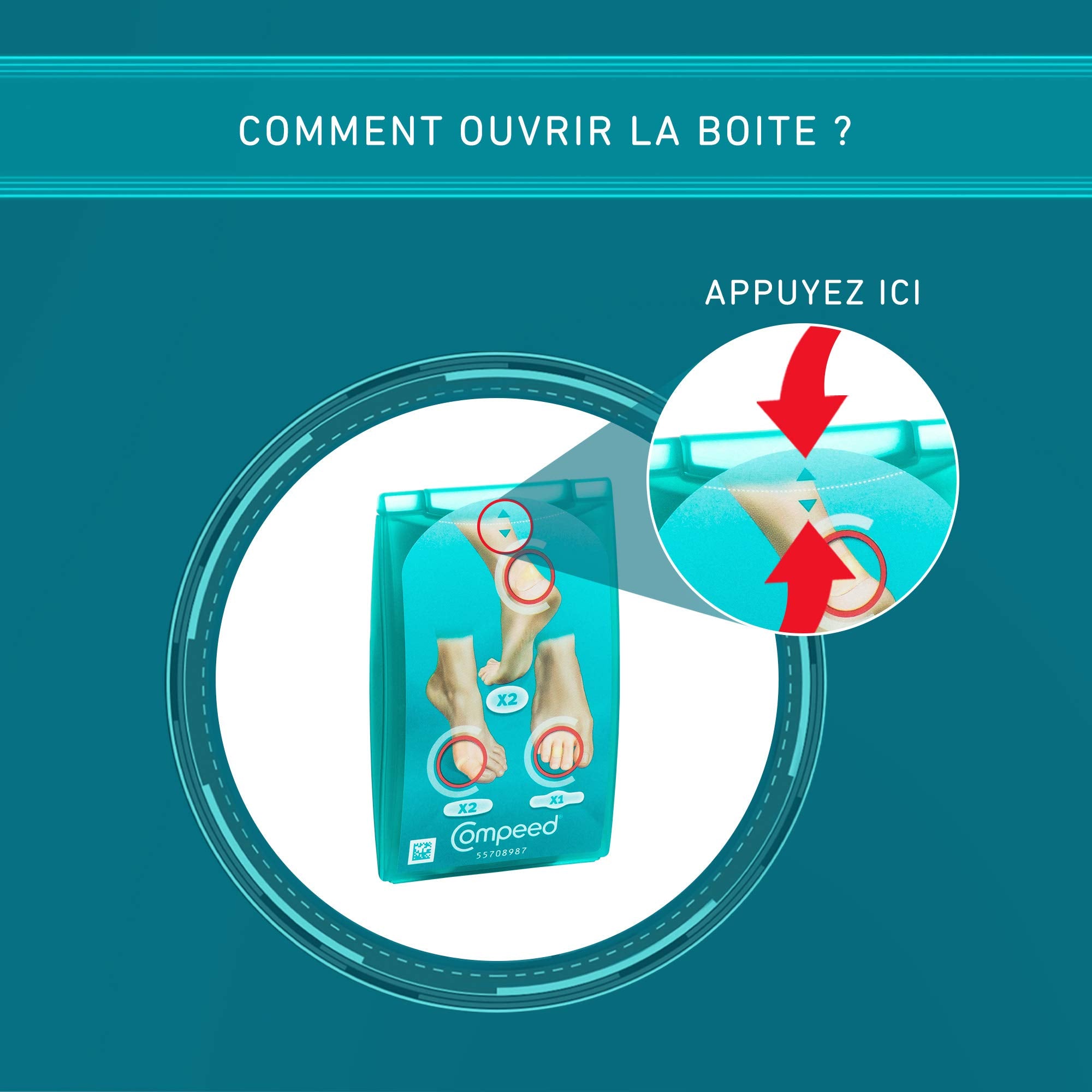 Compeed usage quotidien – protection discrète pendant marche et sport.