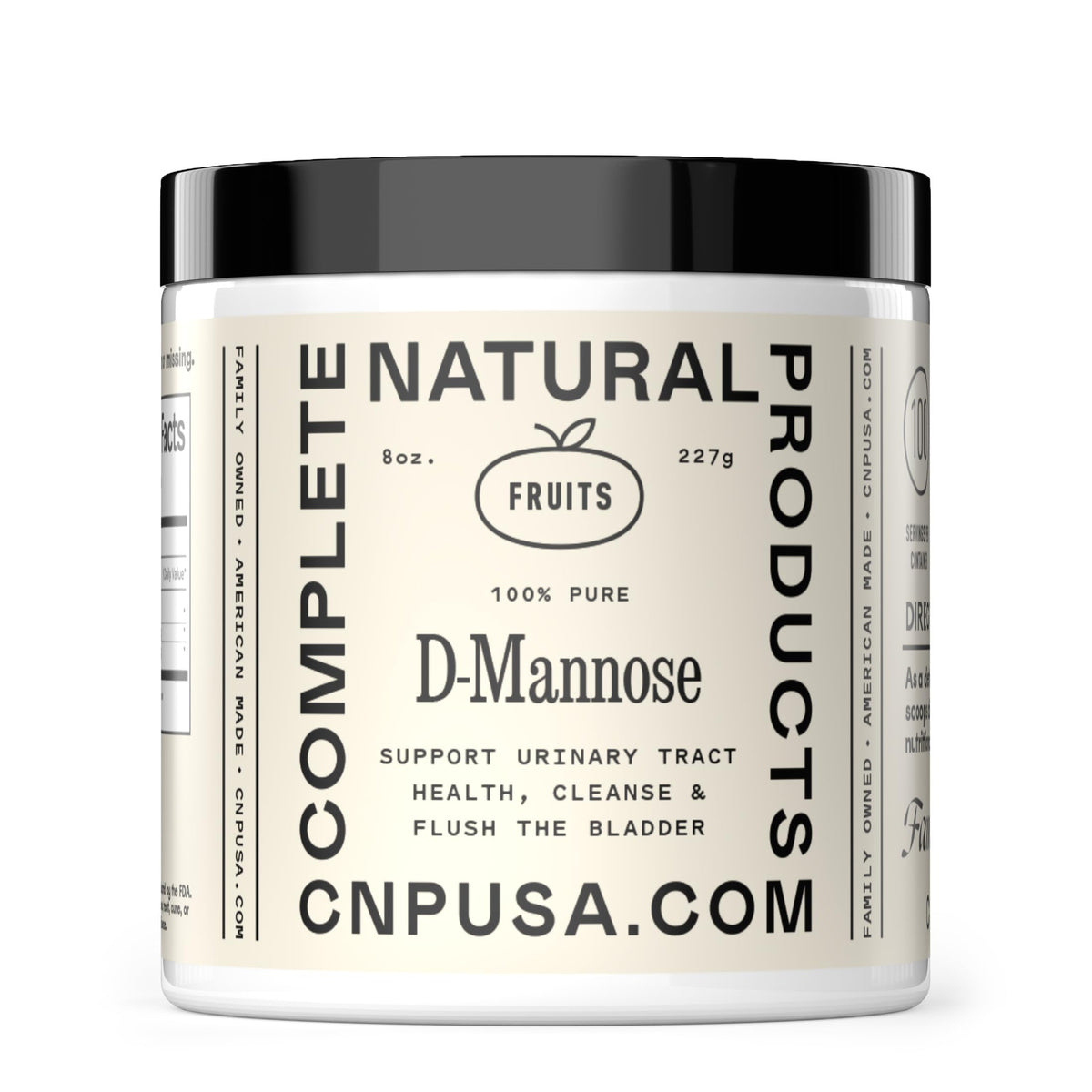 Complete Natural Products D Mannose, bouteille 8 onces, soutien quotidien des voies urinaires.