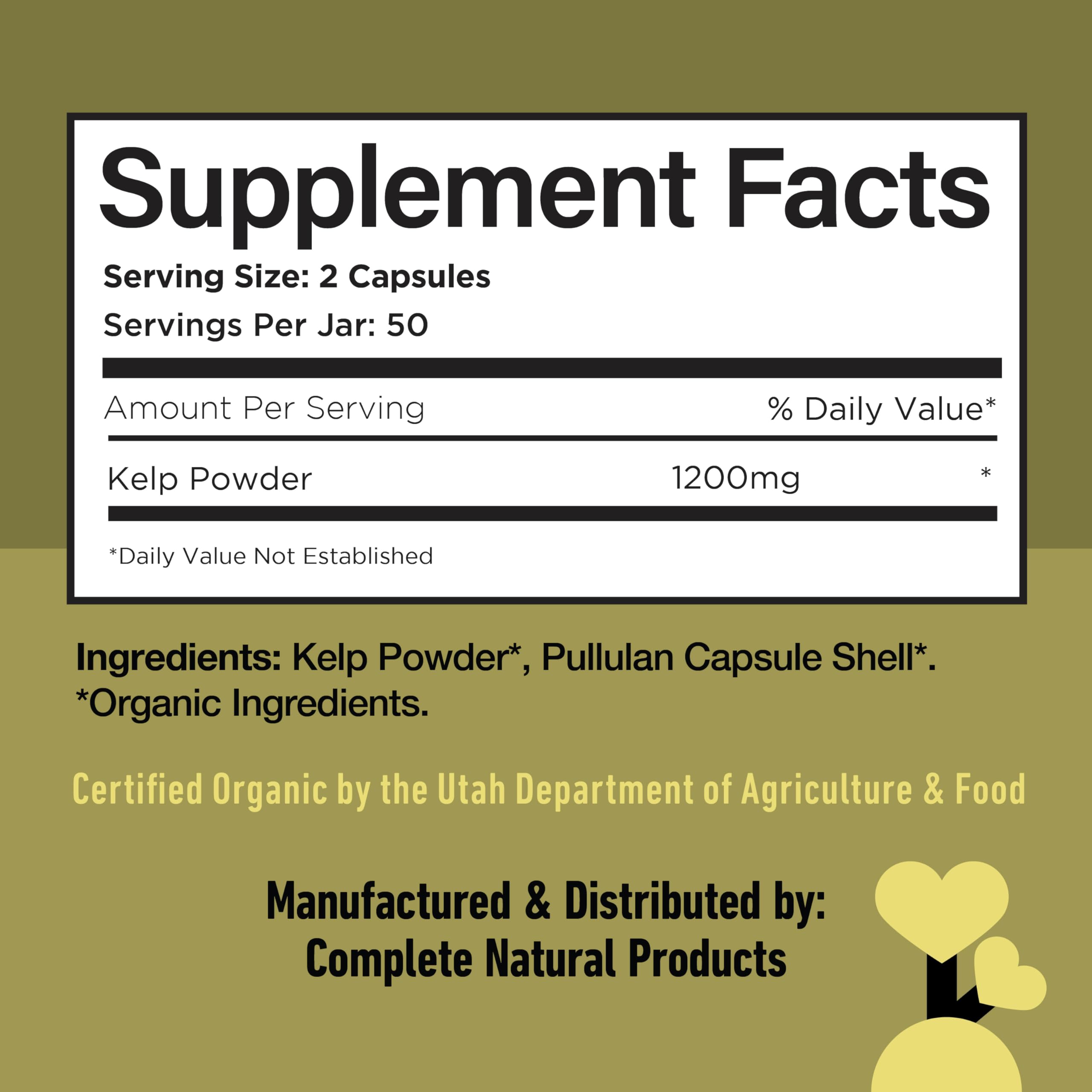 Complete Natural Products emballage élégant algue islandaise.