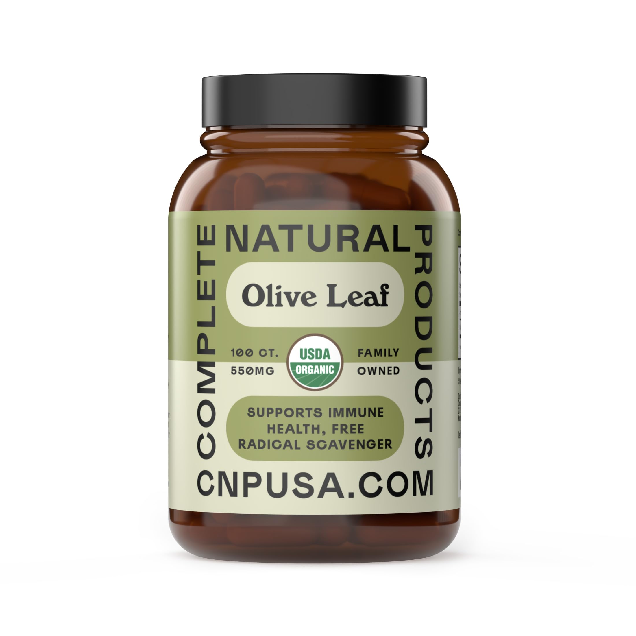 Complete Natural Products – capsules d'extrait d'olivier en bouteille, soutien quotidien potentiel.