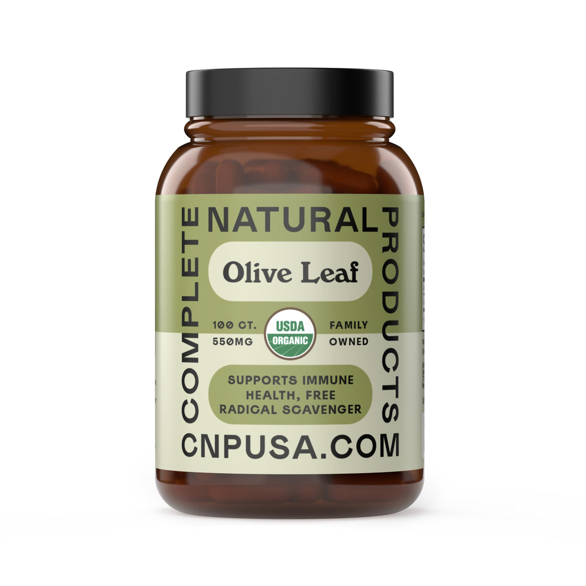 Complete Natural Products – capsules d'extrait d'olivier en bouteille, soutien quotidien potentiel.