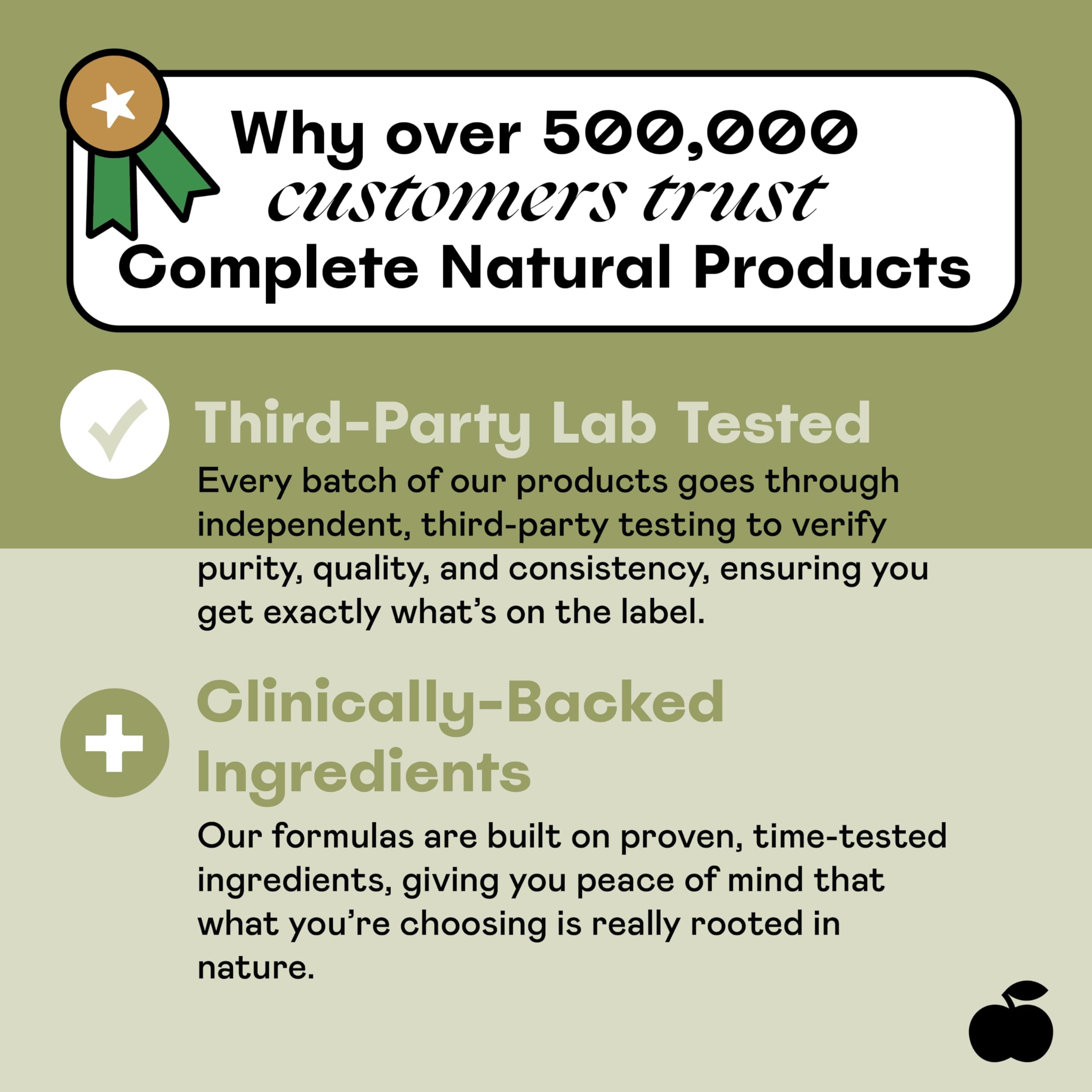 Complete Natural Products – format pratique pour l'apport quotidien d'extrait d'olivier.