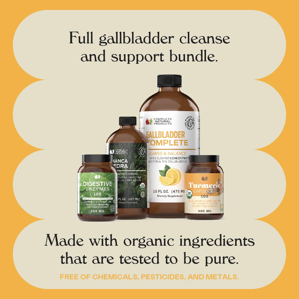 Complete Natural Products – ingredients-biologiques: fabrication aux États‑Unis.