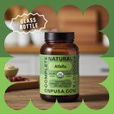 Complete Natural Products Ingrédients nutritifs – liste des nutriments issus de feuilles d'alfalfa.
