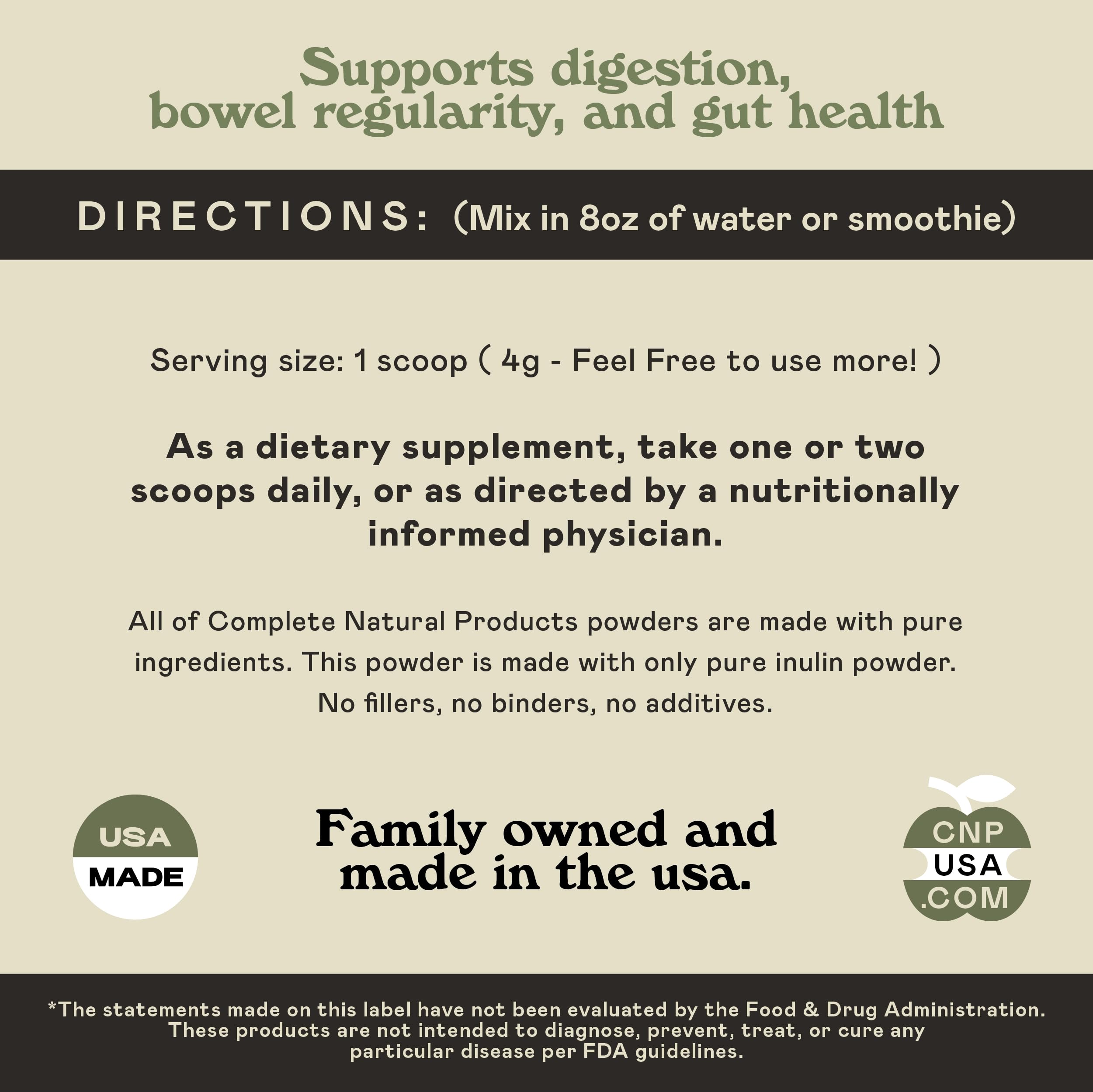 Complete Natural Products Inuline bio poudre — recettes simples en cuisine