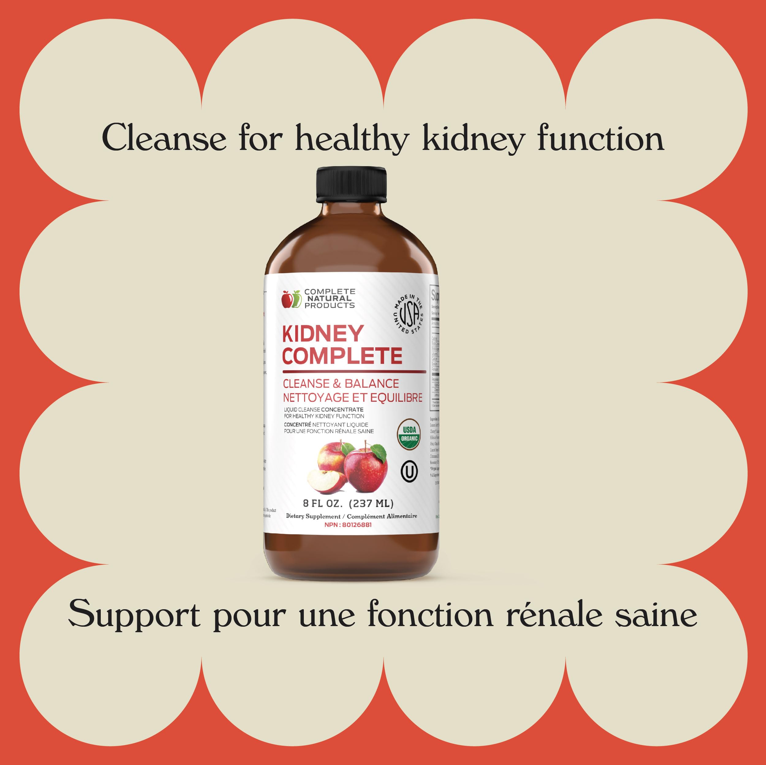 Goutte-doseuse Kidney Complete facilite une dose quotidienne précise.
