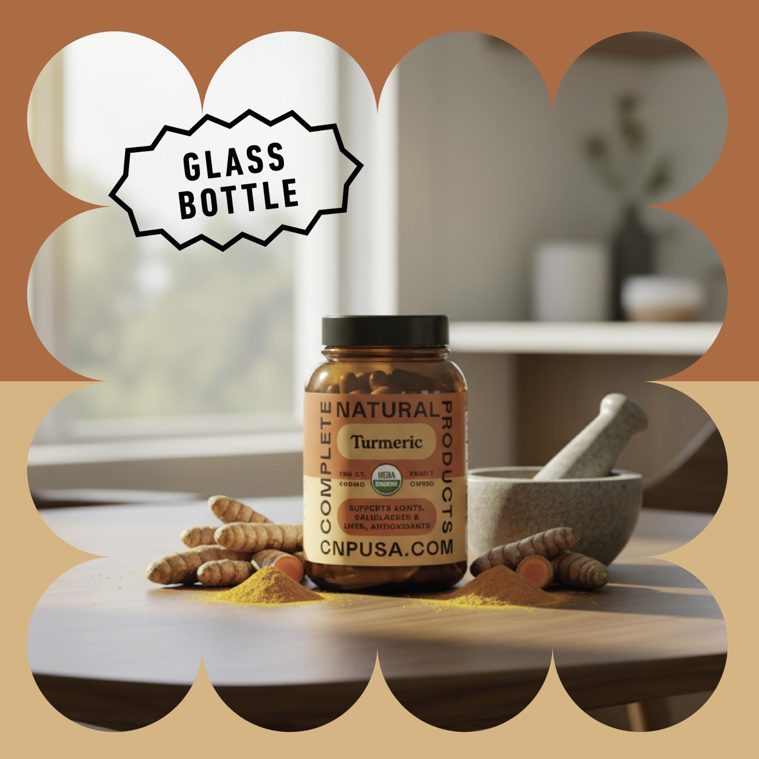 Complete Natural Products: dose quotidienne prête à l'emploi en gélules de curcuma.