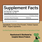 Complete Natural Products: étiquette bio et ingrédients simples sans additifs.