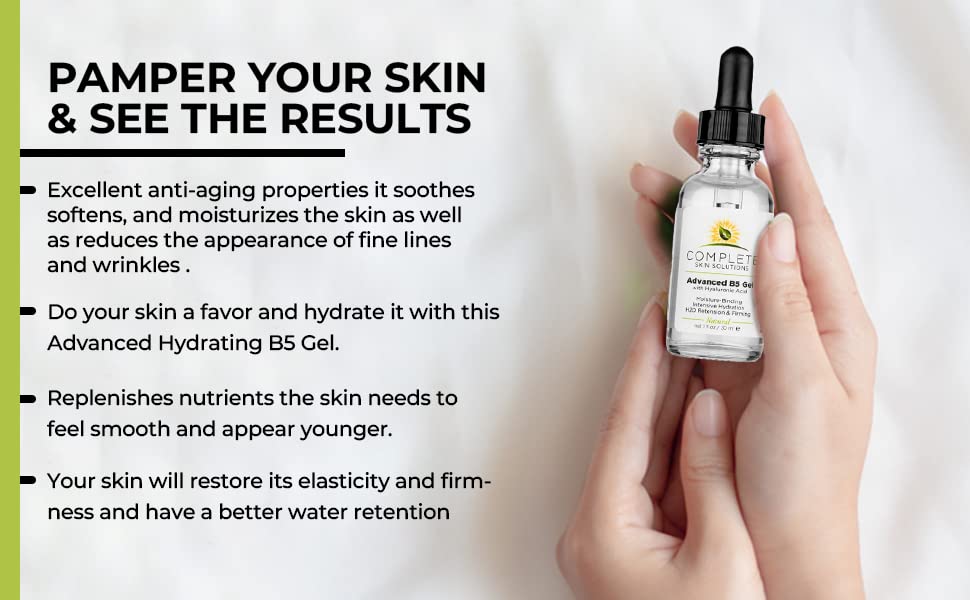 Application soir du Gel B5 Avancé pour une hydratation continue.