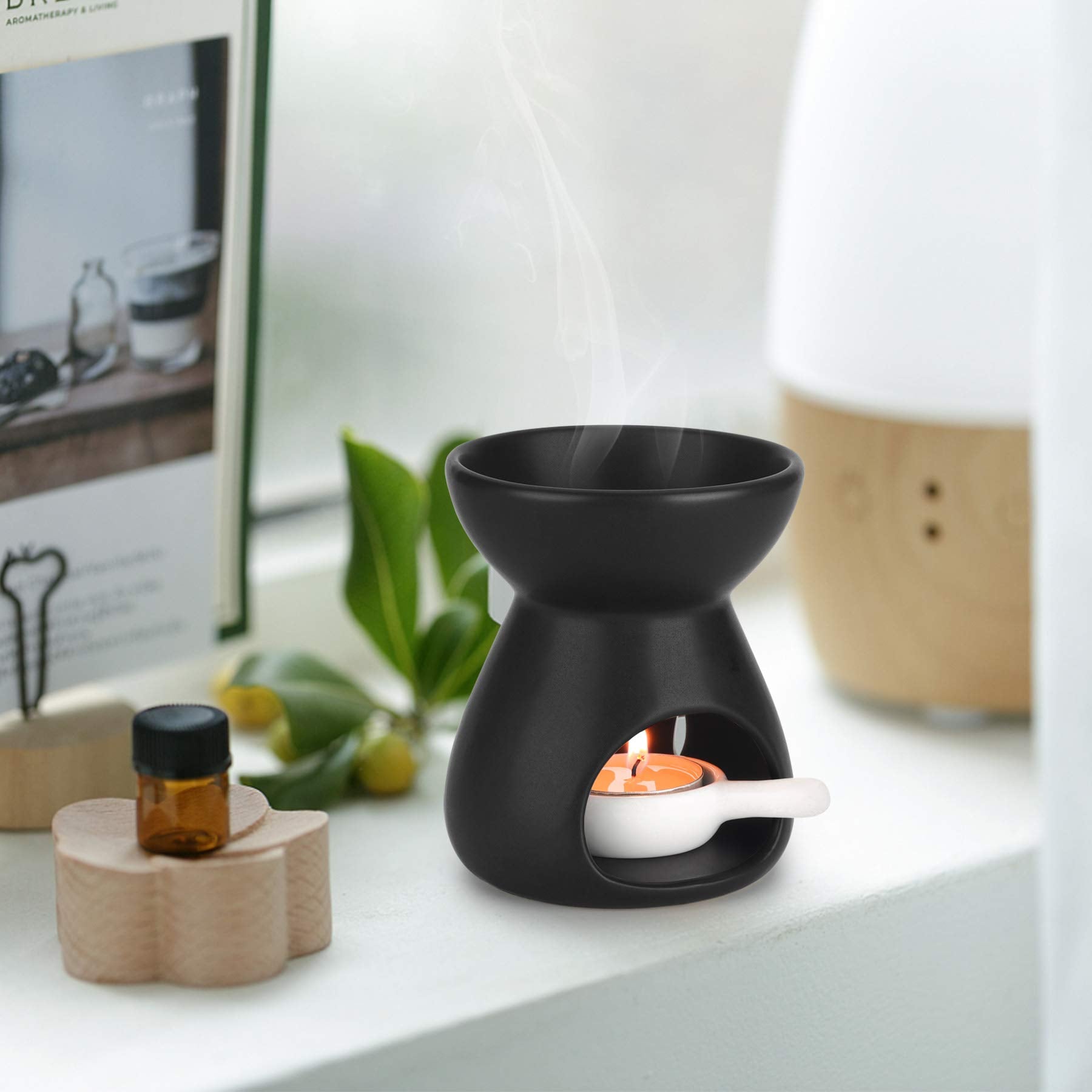 Brûleur ComSaf 90ml, grande capacité pour une diffusion prolongée.