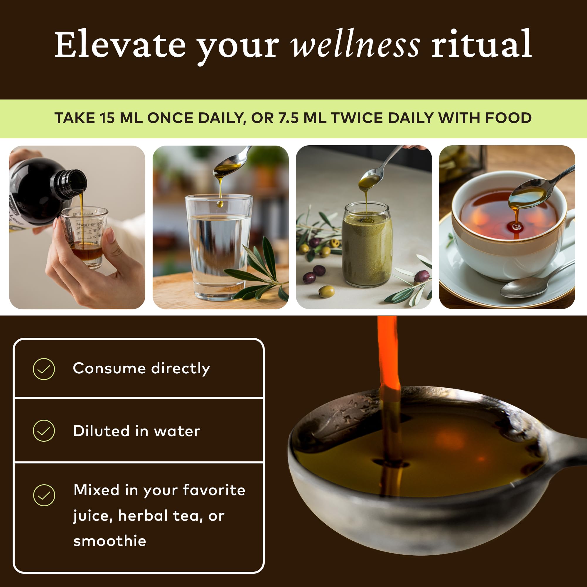 COMVITA Extrait Feuille Olive – usage direct ou ajouté à boissons