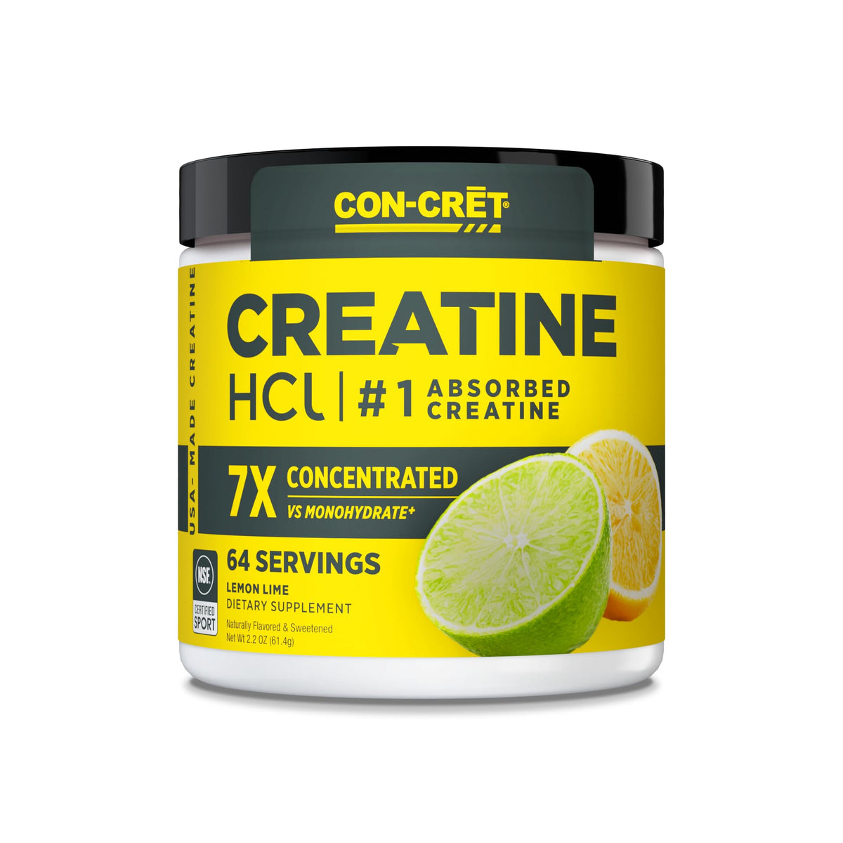 CON-CRET Creatine HCl Poudre — emballage soigné et prêt à l'emploi