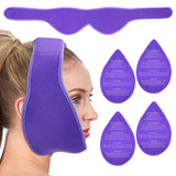 Bande-tete Conbella pour glace therapeutique, confort facial ciblé.