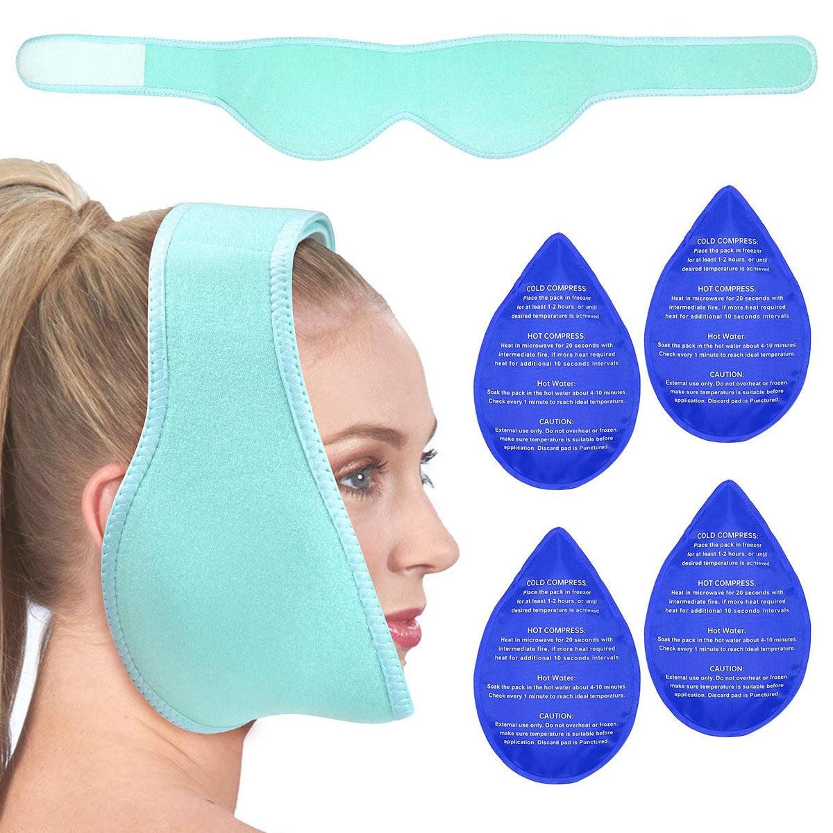 CONBELLA Bandeau glace visage : soulagement ciblé pour la zone faciale.