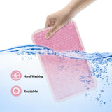 CONBELLA Gel Pack rectangle rose, dimensions pratiques pour le cou et la nuque.