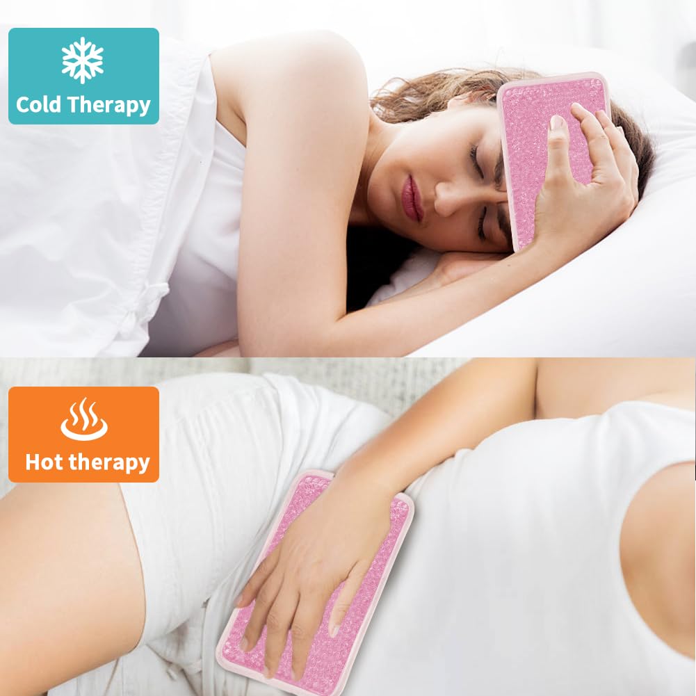 CONBELLA Gel Pack rectangle rose sur le pied, soulagement ciblé pour la voûte plantaire.