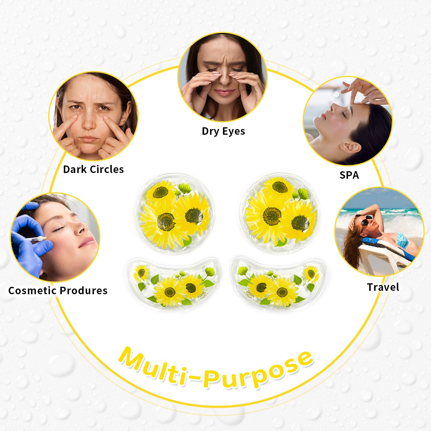 Conbella patches yeux réutilisables réduisent les poches et l’apparence des cernes.