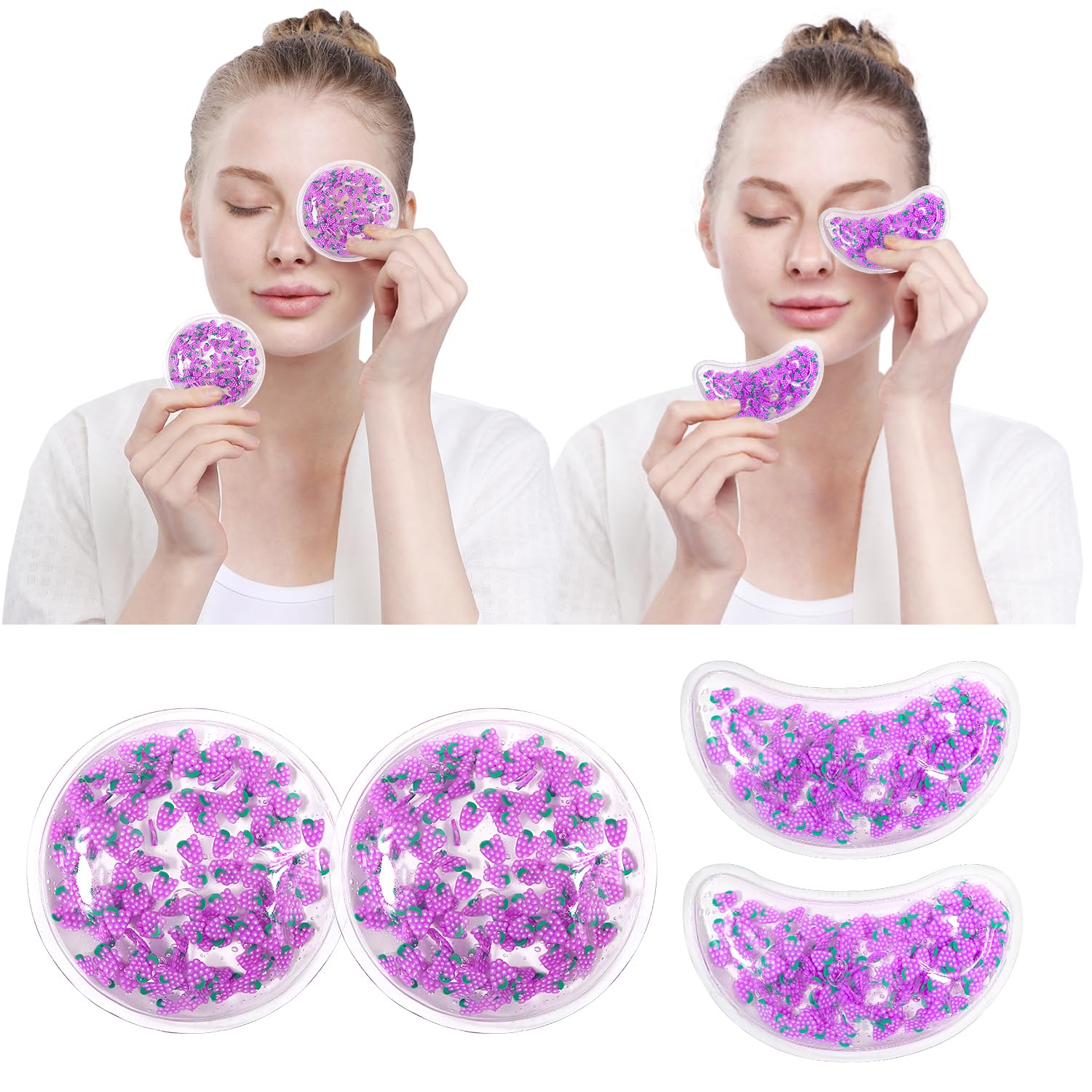 Patches gel yeux CONBELLA refroidissants, idéal pour un réveil rafraîchissant.