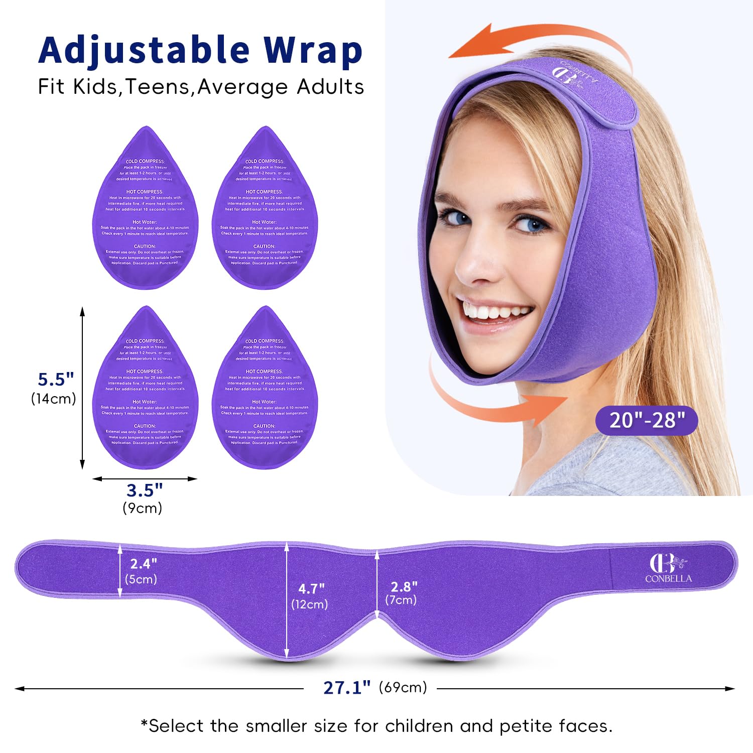 Poche integree Conbella pour pack gel, maintien securise.