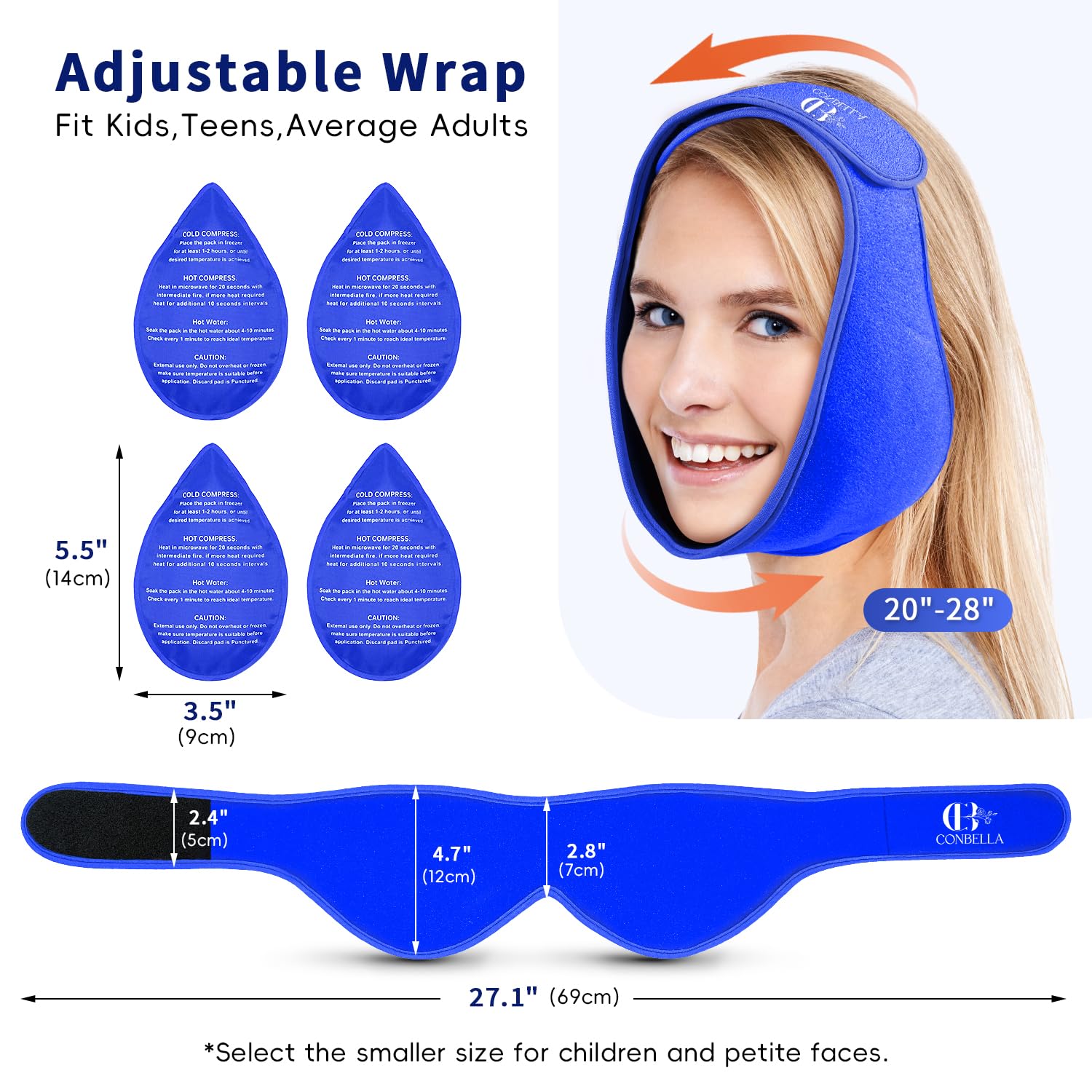 CONBELLA poches-integres-poche-gel: fixation securisee pour maintien sans surveillance.