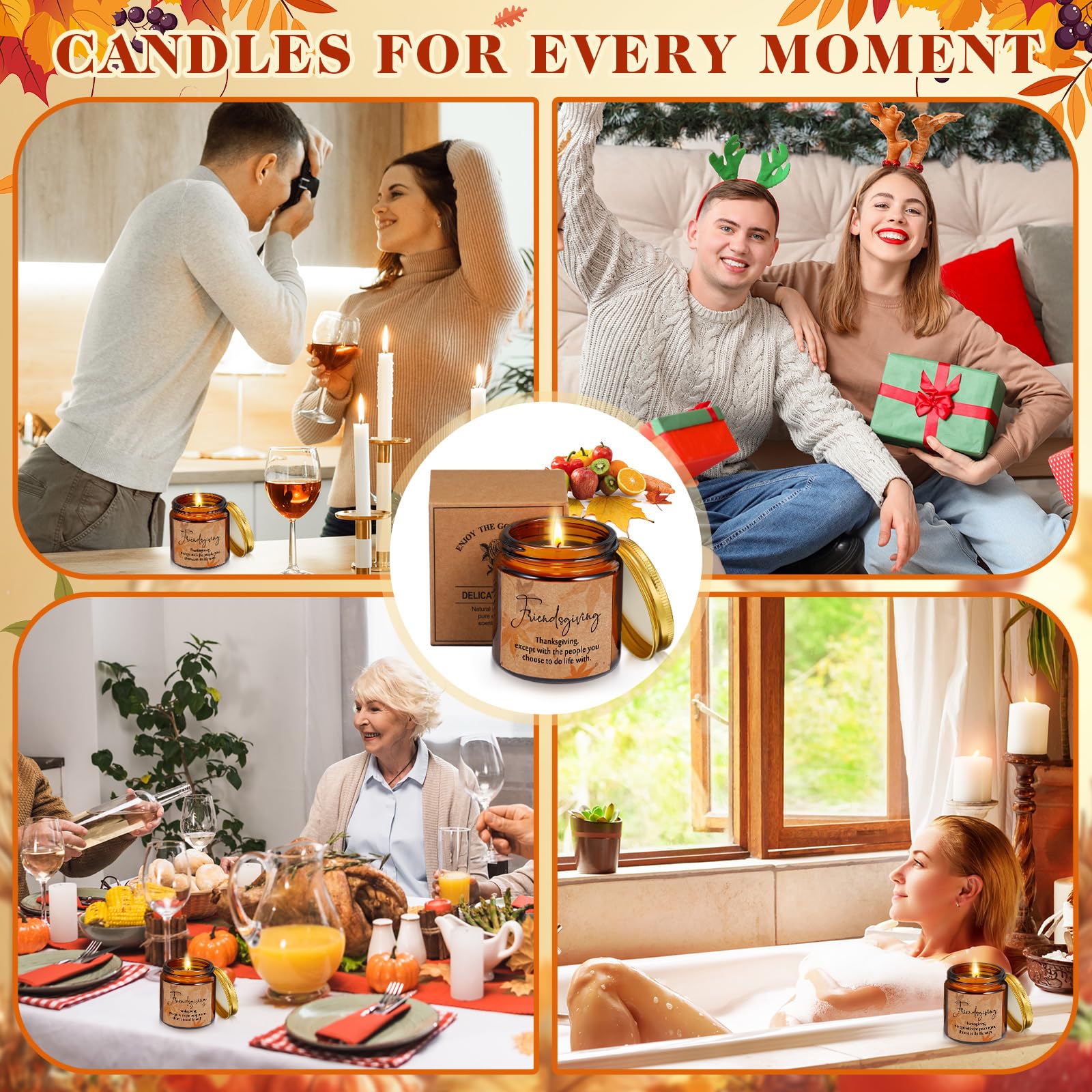 Décor intérieur Conelist bougies ambre, touche chaleureuse pour maison