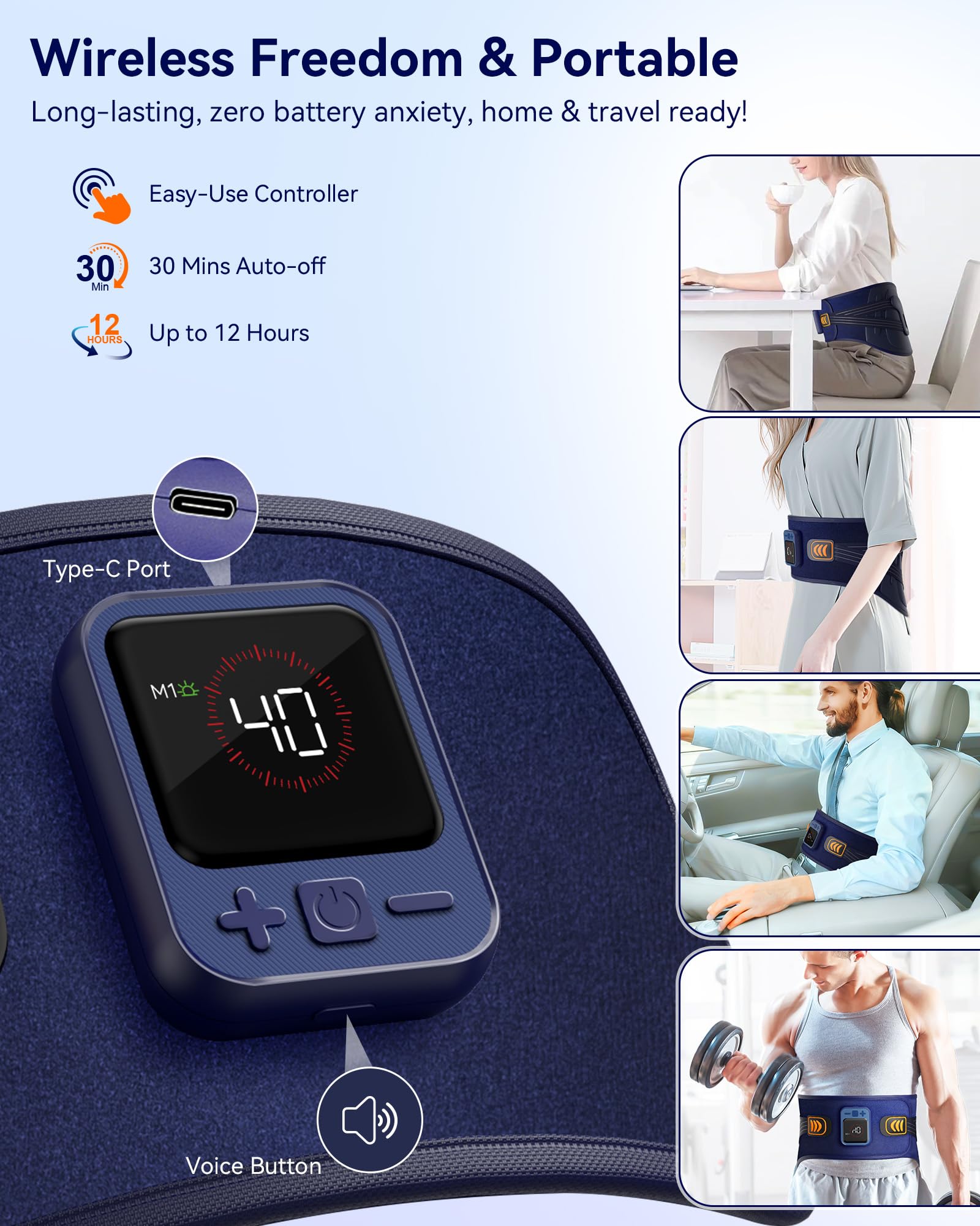 CONLWIN batterie 5000mAh autonomie longue pour des séances sans interruption
