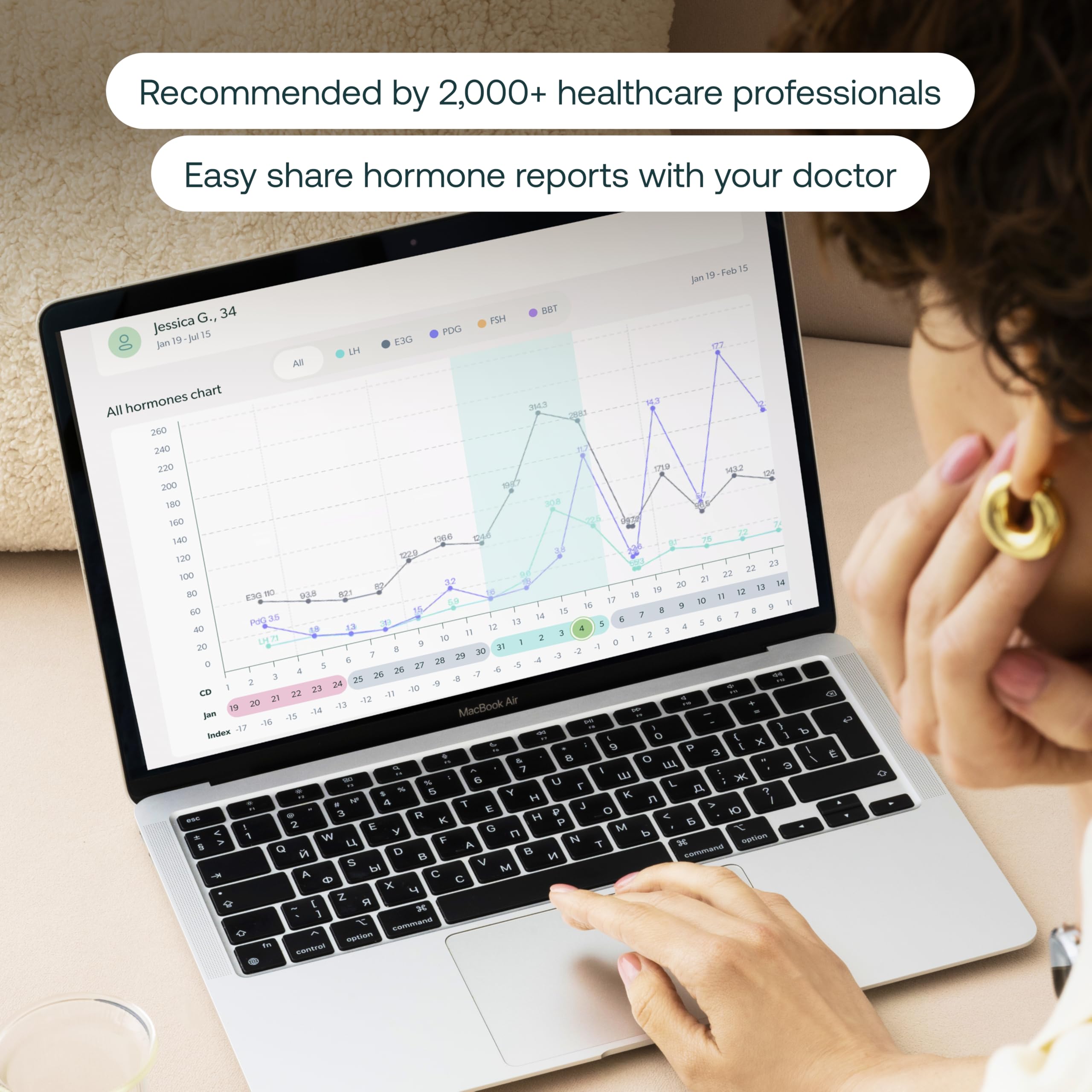 Connexion sans fil entre l'analyseur et l'application Mira pour un suivi en temps réel.