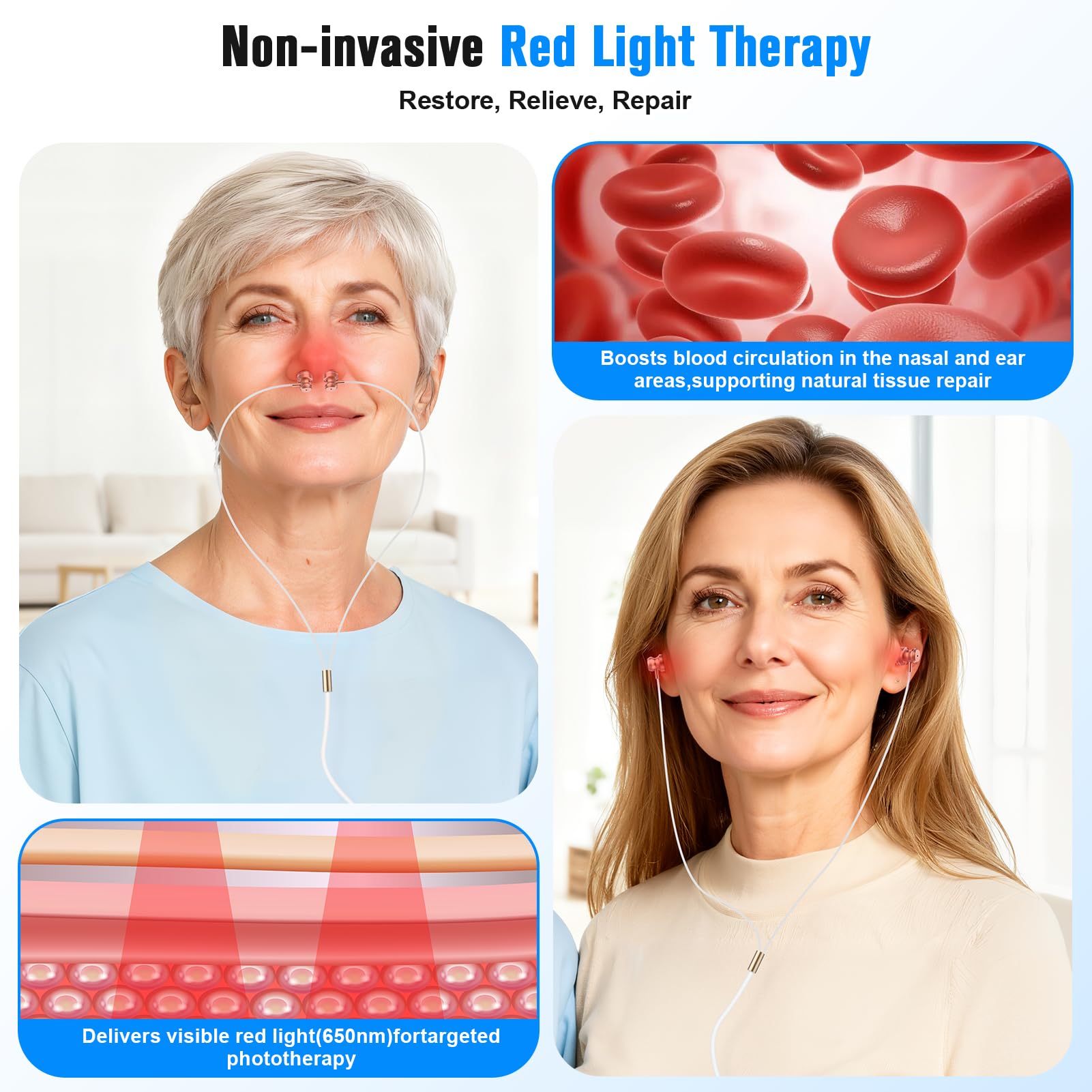 Embout nasal doux CONNOVA pour un contact confortable et ciblé.