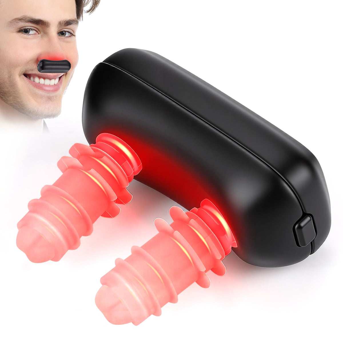 CONNOVA lumière nasale rouge pour relief doux et usage facile à domicile.