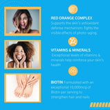 Beaute Caps Pro — Extrait d orange rouge visible, protection antioxydante pour la peau.
