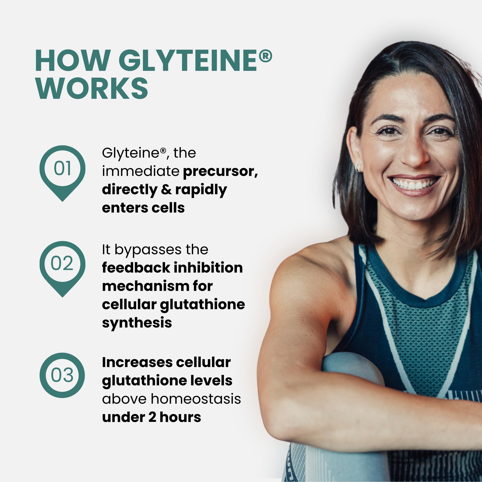 Ingrédients et sources de Glyteine sur l’emballage CONTINUAL - G.