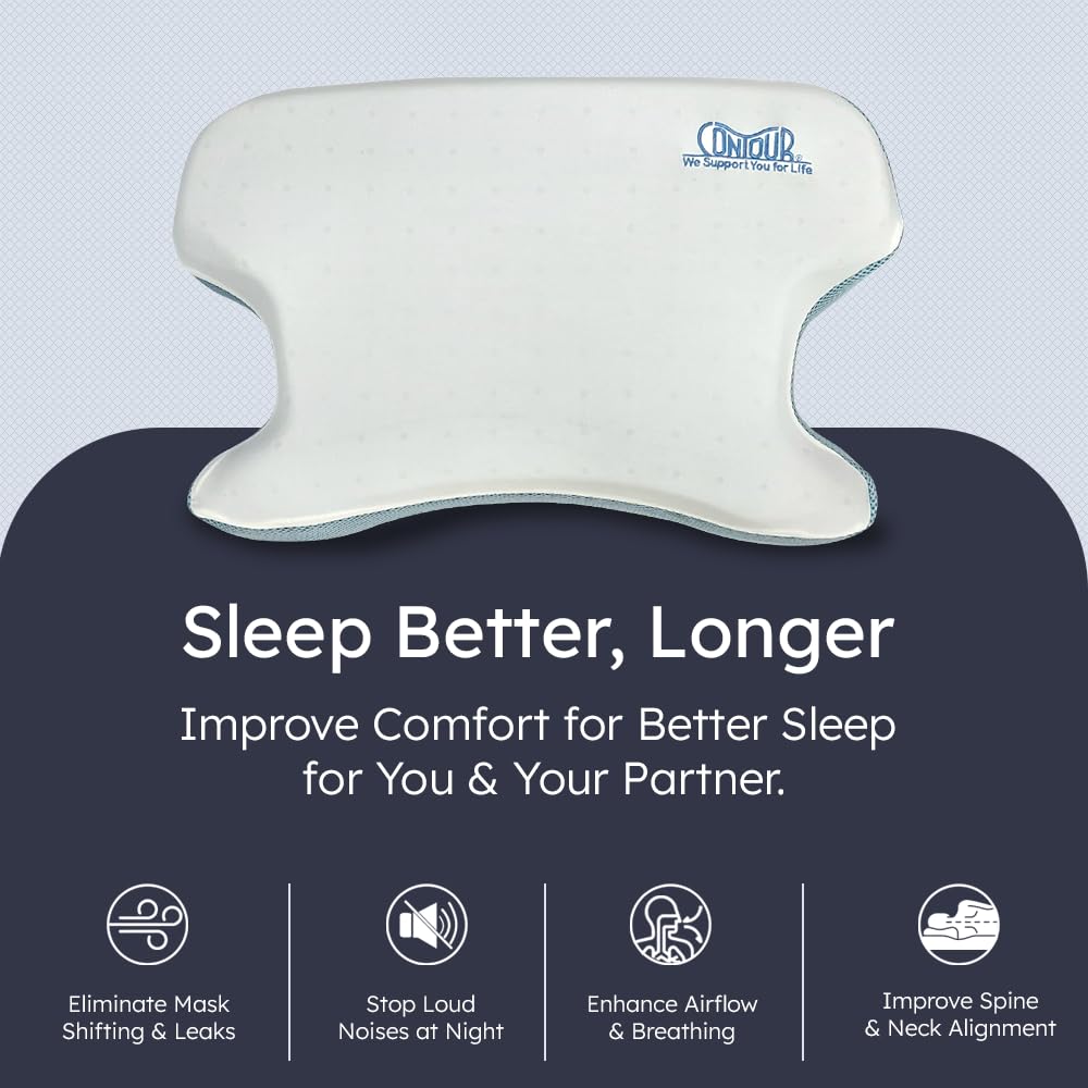 Contour CPAPMax, design ergonomique pour un soutien personnalisé pendant le sommeil.