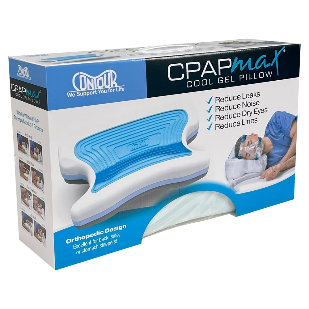 Contour CPAPMax, forme carrée adaptée à toutes les positions de sommeil.