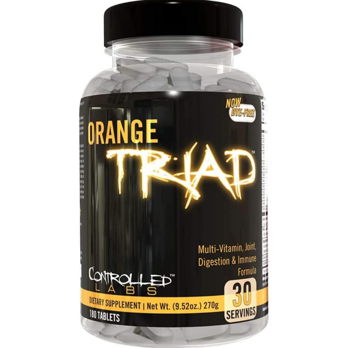 CONTROLLED LABS Orange Triad, tablettes quotidiennes visibles sur l'emballage, soutien articulaire.