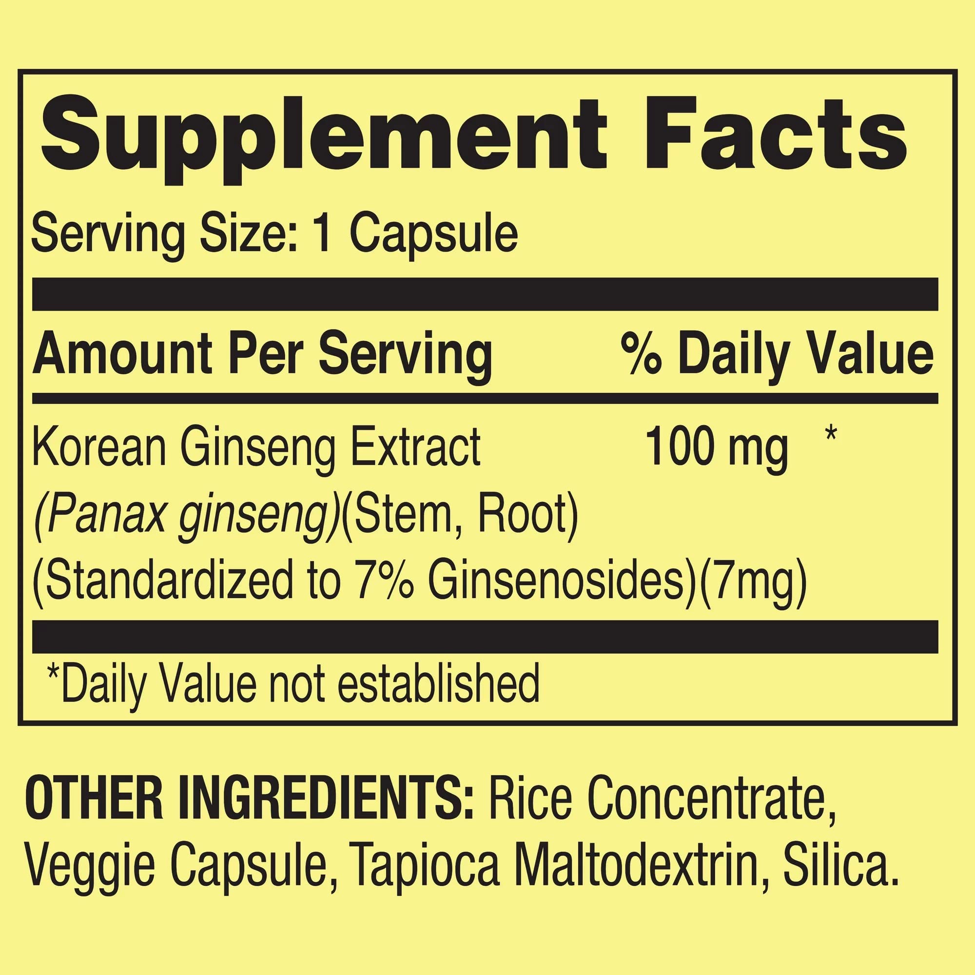 Convergence Panax Ginseng – gélules végétariennes convenant à un régime vegan.