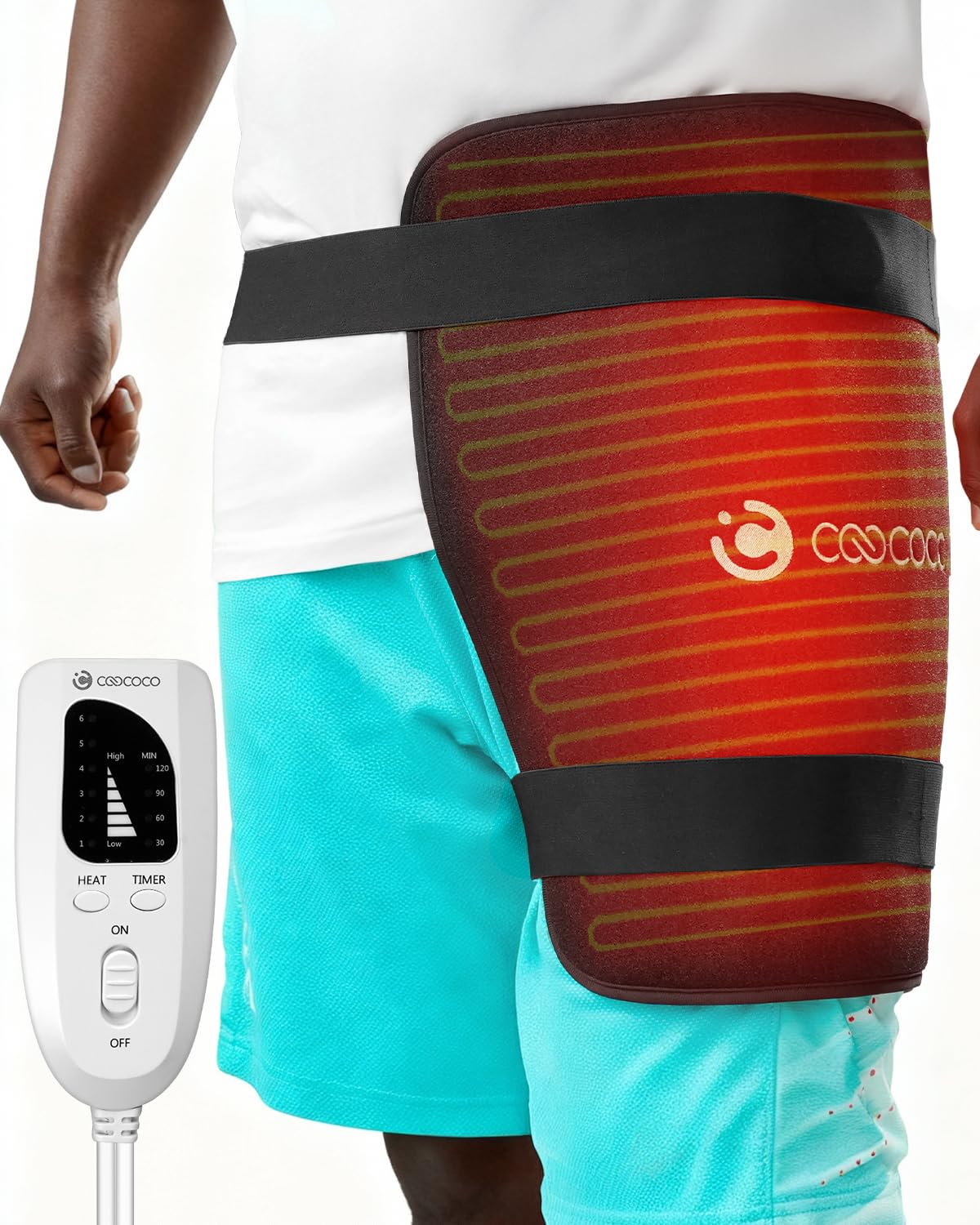 CooCoCo Chauffe-hanche enveloppant la hanche avec chaleur rapide et confort durable.