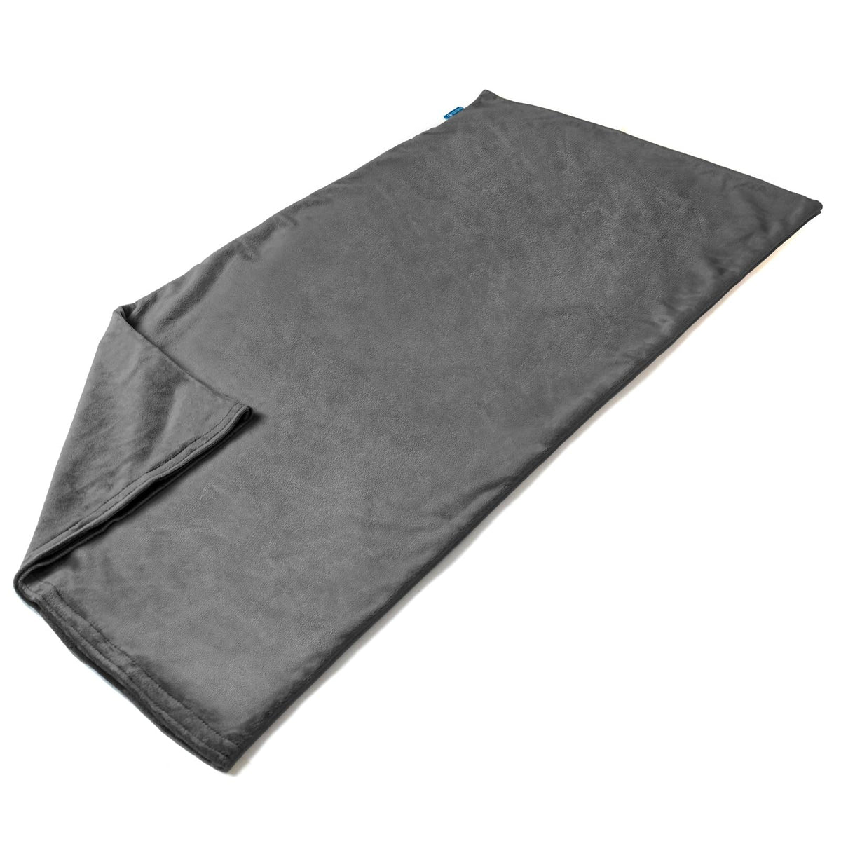 Housse CooCoCo velours cristal gris sur coussin chauffant, confort et durabilité.