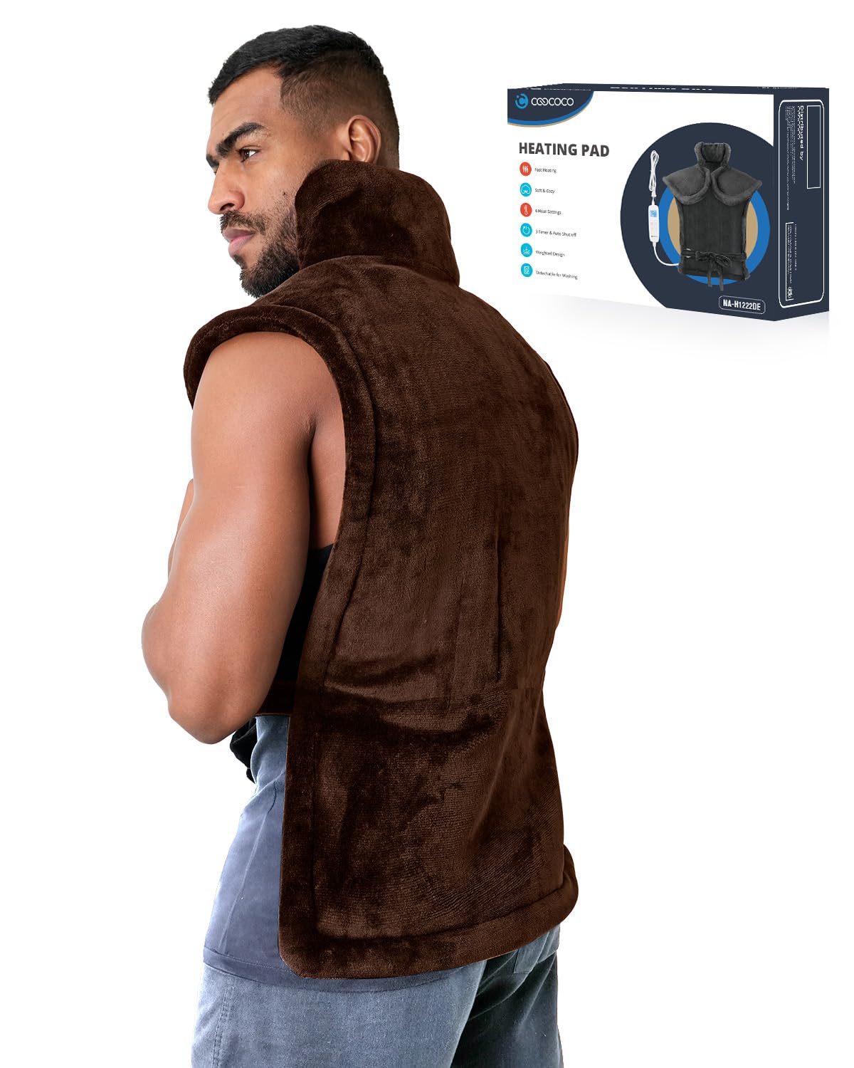 CooCoCo Tapis chauffant XXL – vue générale montrant sa taille pour le corps entier.