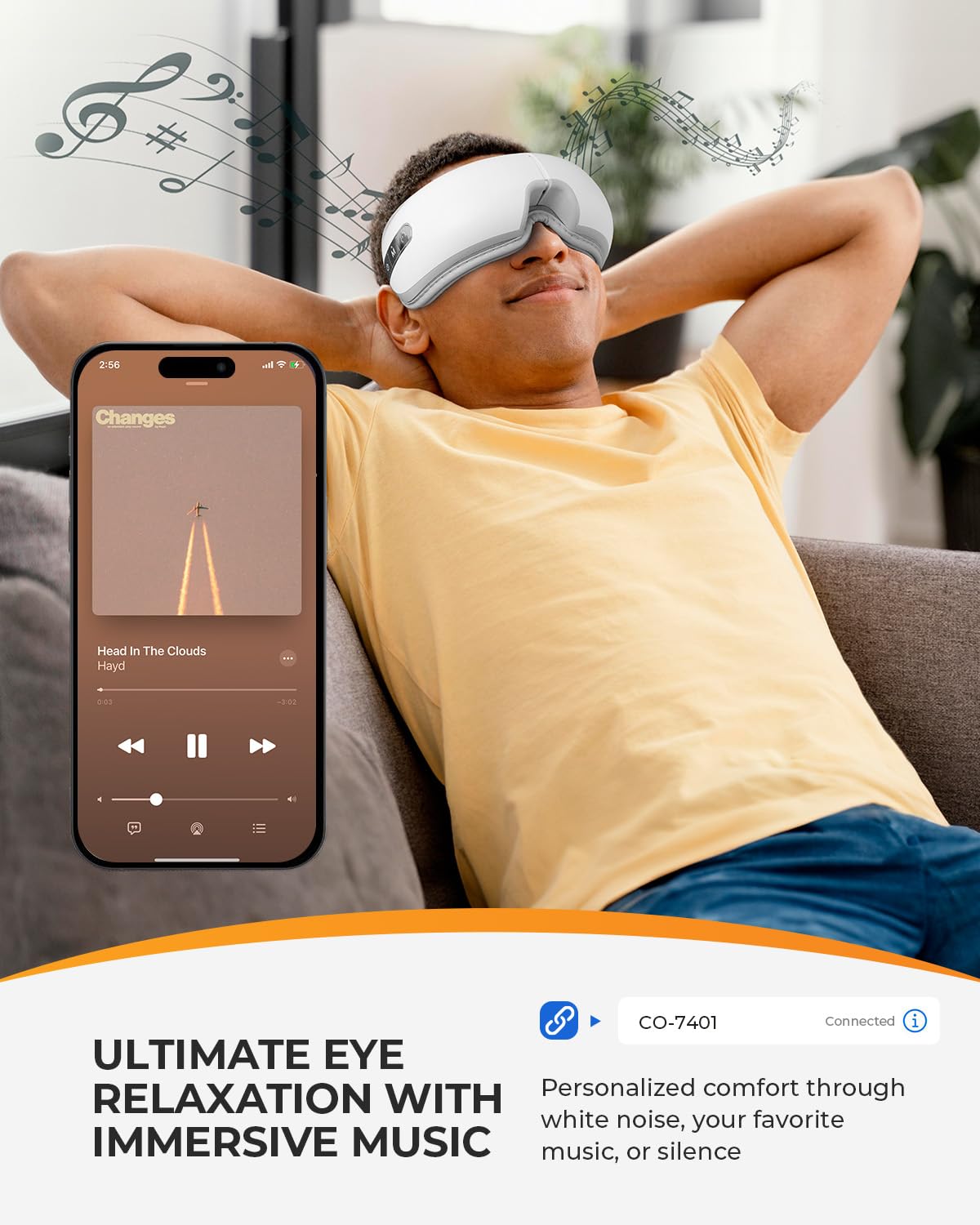 CooCoCo Masseur Oculaire Chauffant, chauffage ciblé pour détente et confort.