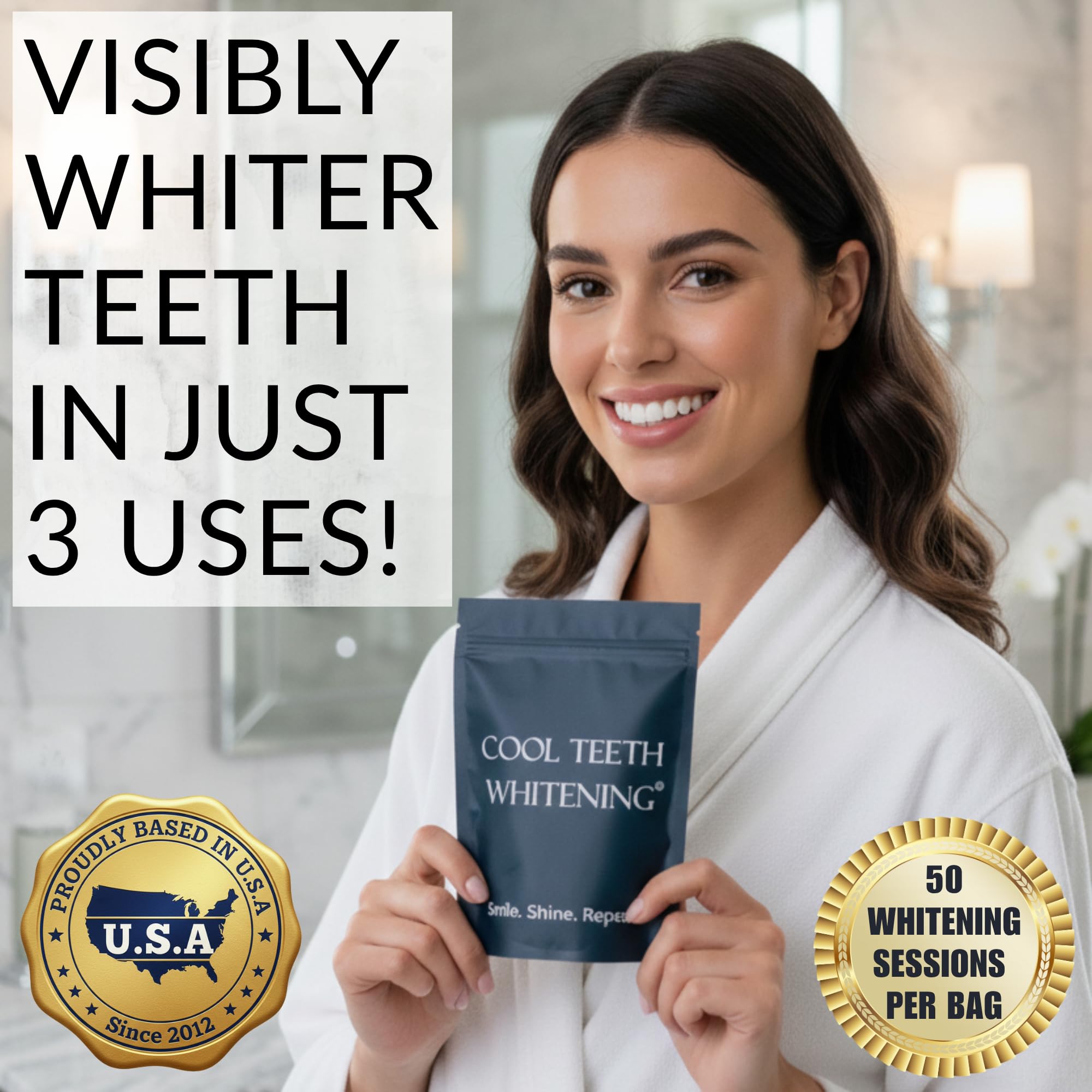 Cool Teeth Whitening: élimine les taches café et vin pour un sourire plus lumineux
