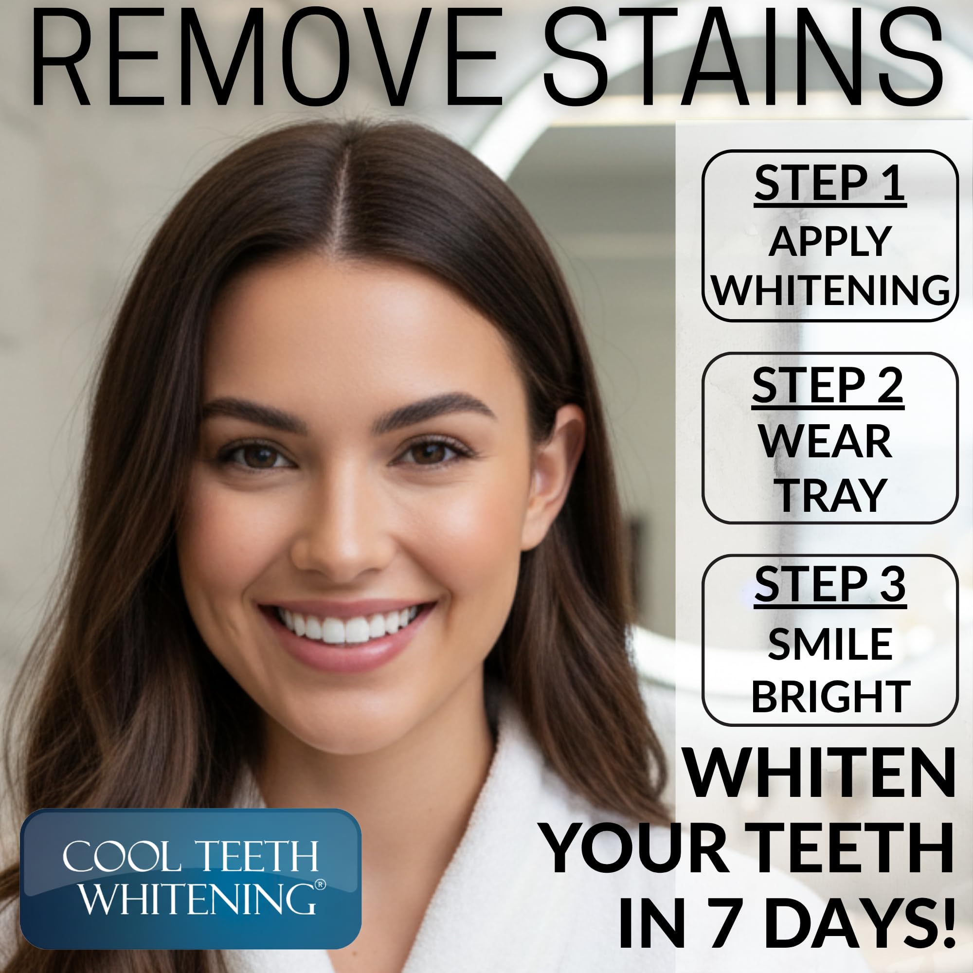 Cool Teeth Whitening: sécurité de l'émail et des gencives pour dents sensibles