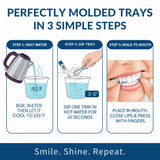 Gouttières Cool Teeth Whitening kit complet avec étuis ventilés.