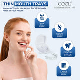 Gouttières Cool Teeth Whitening sans BPA pour une utilisation sûre.