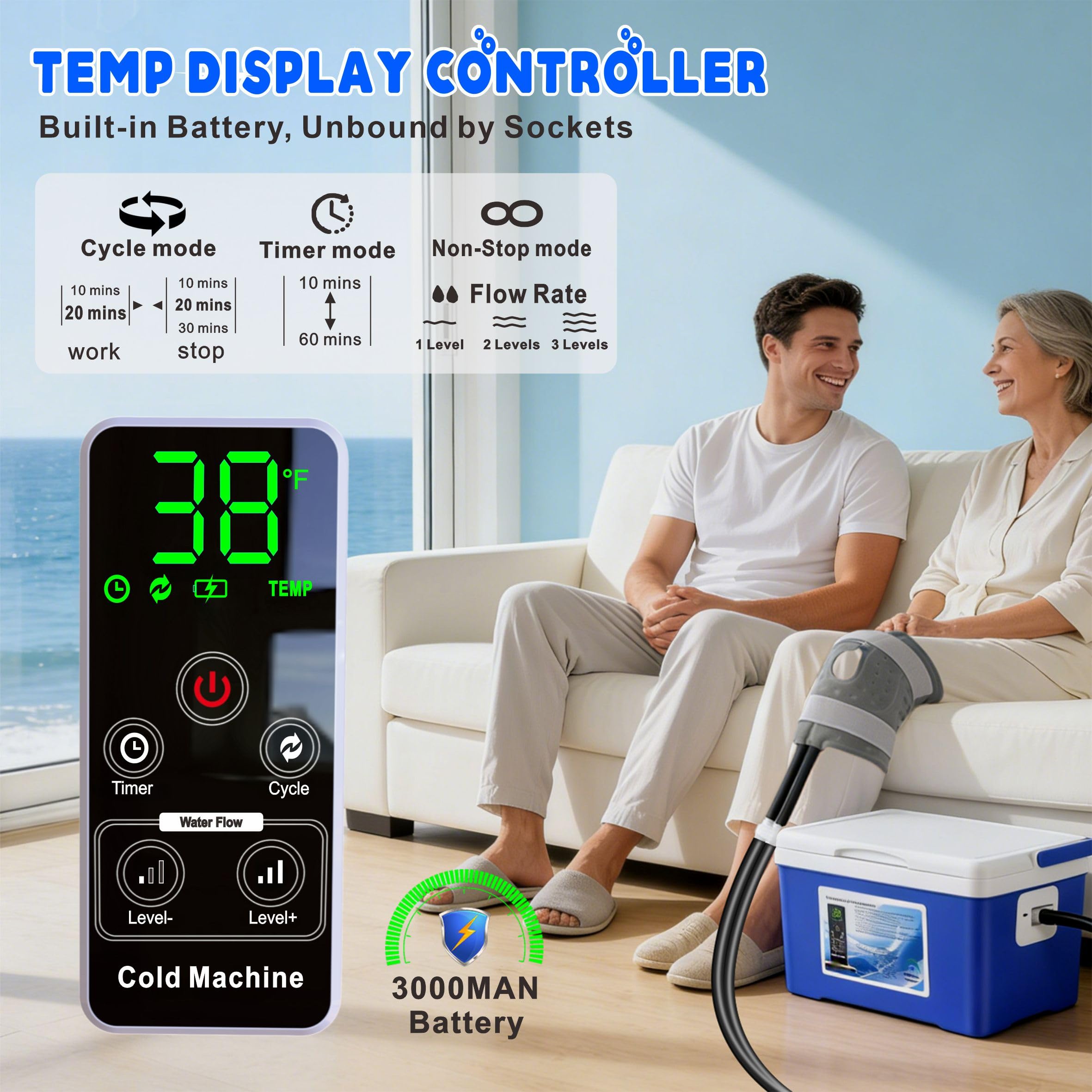 COOLER-TYU: réservoir de 8,5 litres pour thérapies prolongées.